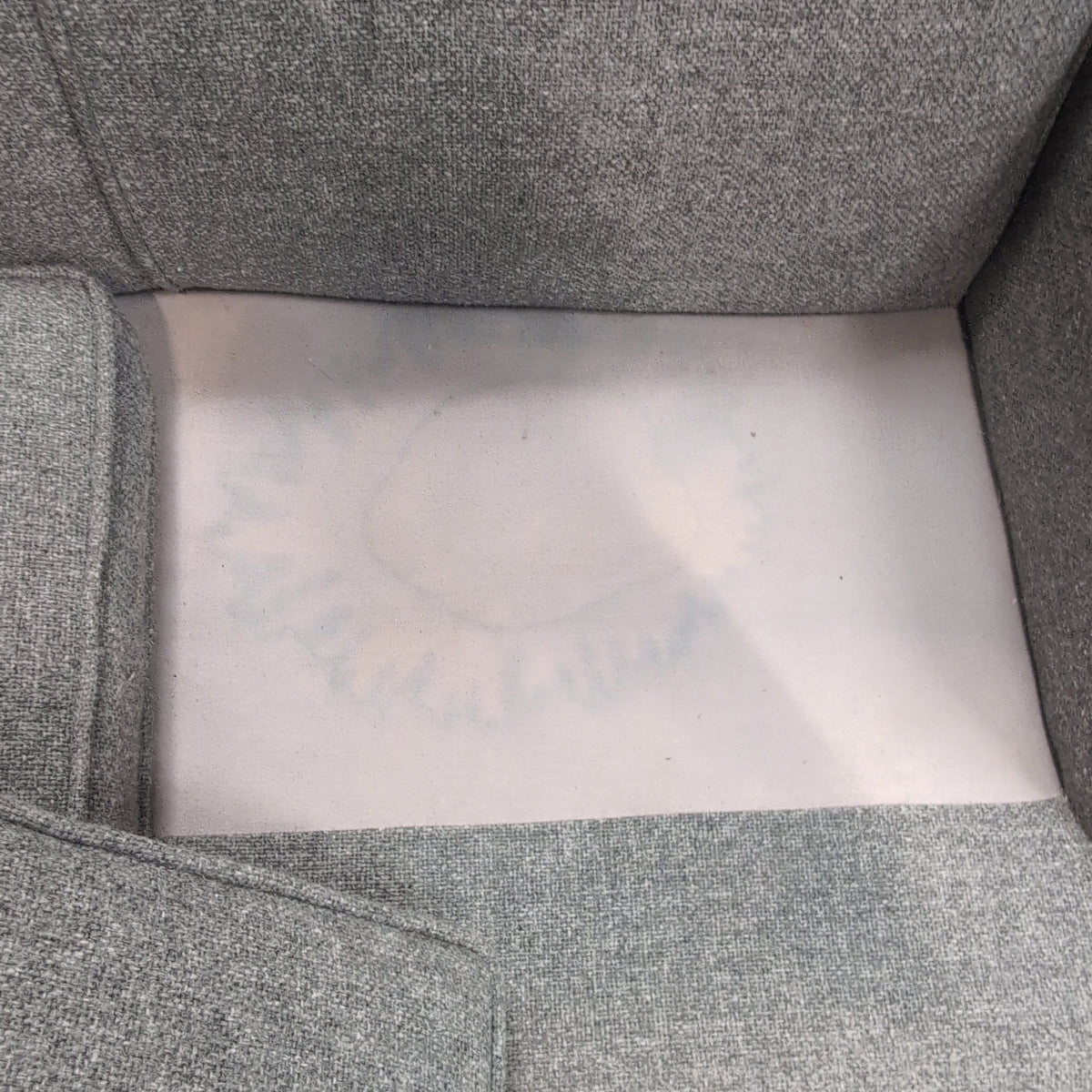 Grey Fabric Loveseat with Button Tufting