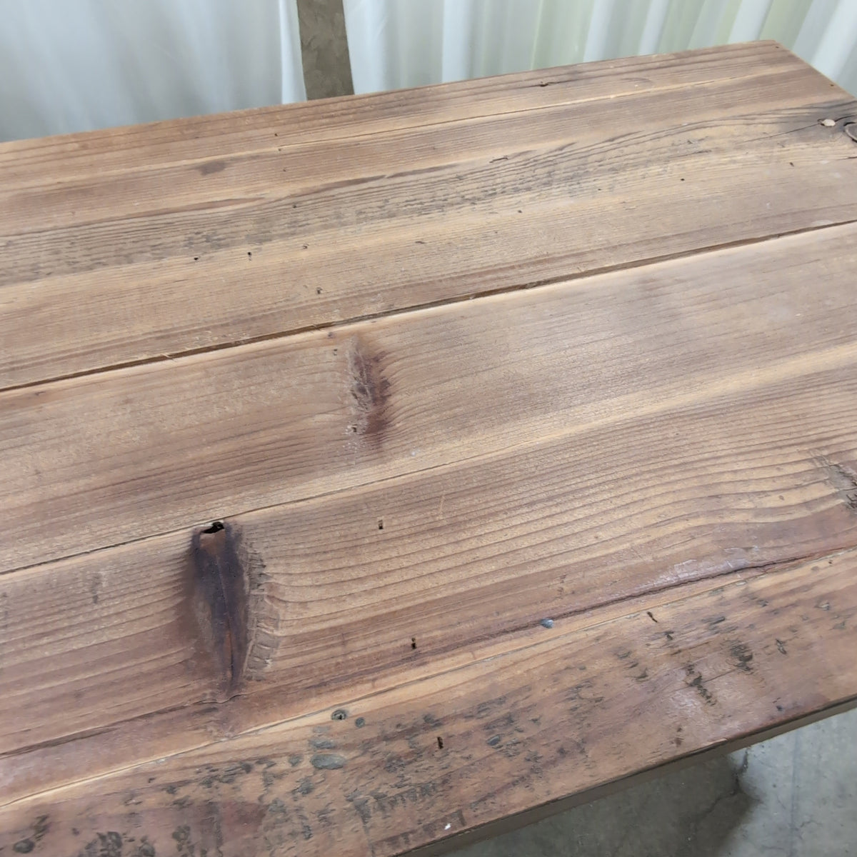 Rustic Wood TV Stand with Hairpin Legs
