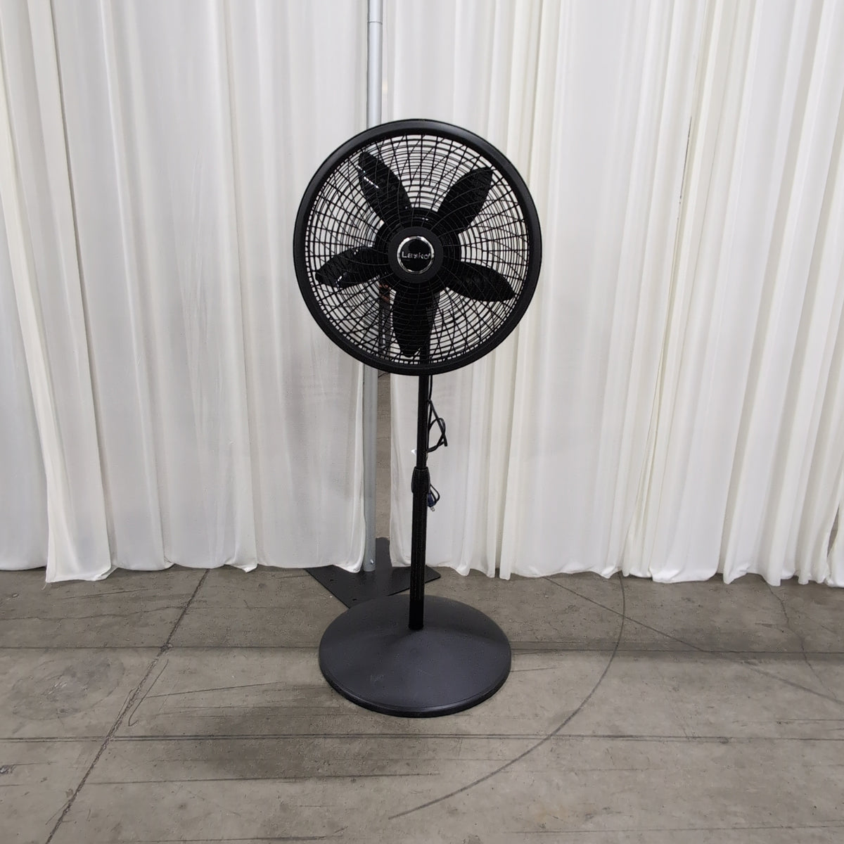 Lasko Black Adjustable Height Pedestal Fan