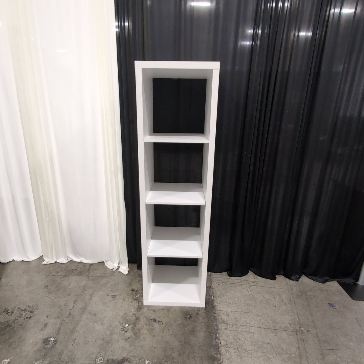 White Five-Shelf Storage Bookcase