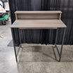 Modern Gray Wood-Look Desk with Hutch