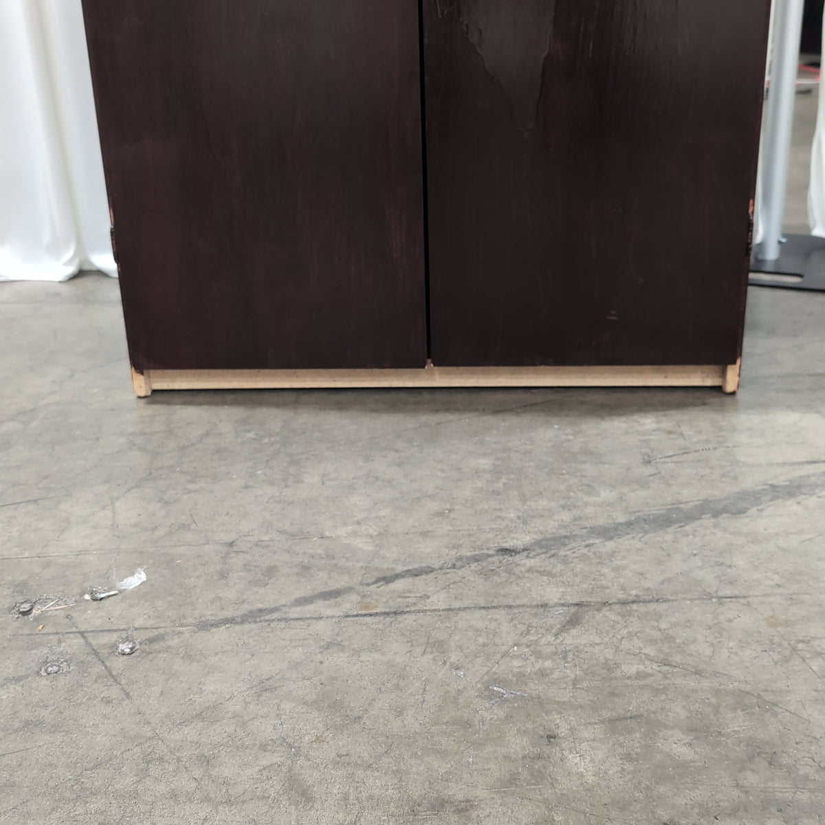 Dark Brown Wood Two-Door Storage Cabinet