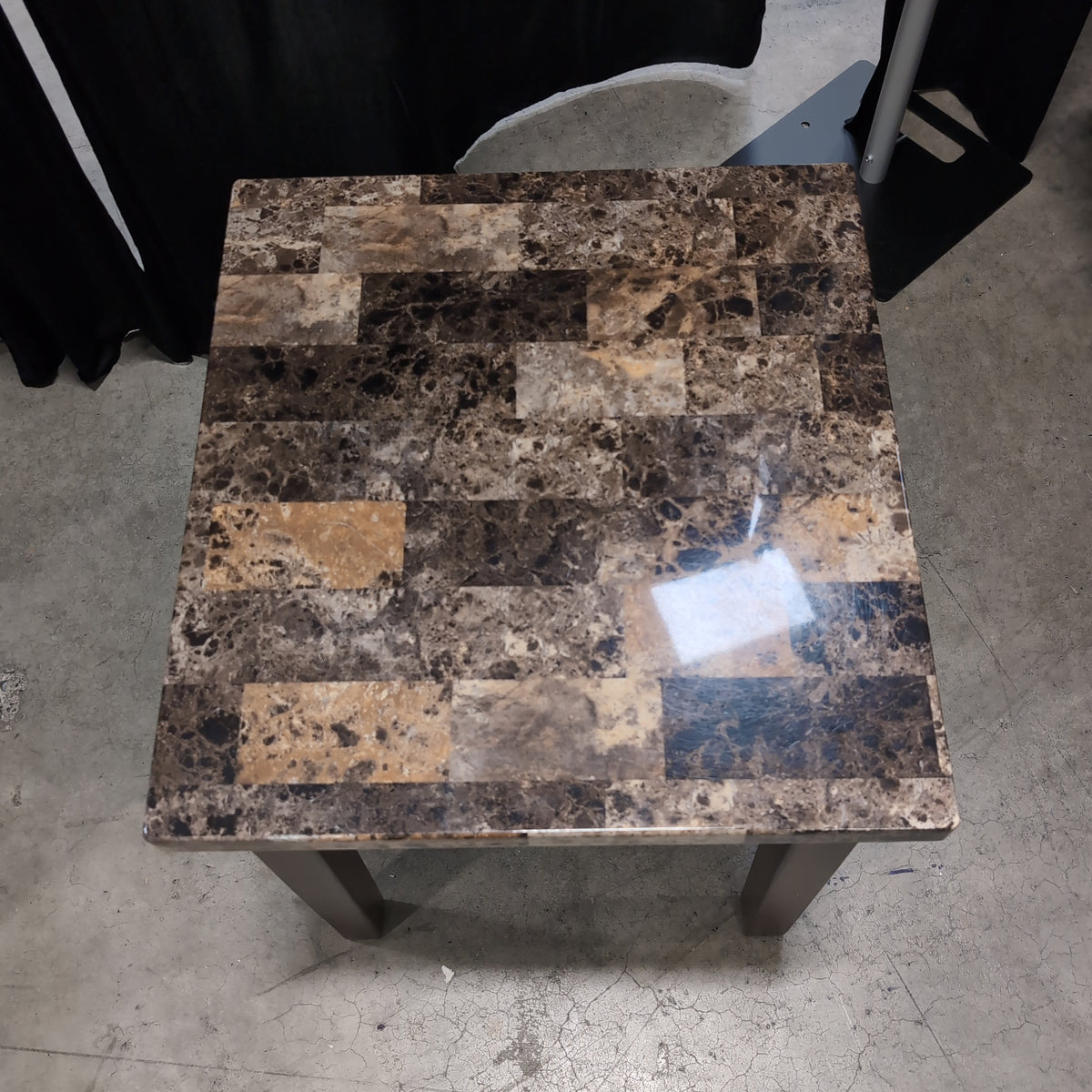 Ashley Furniture Multi-Tone Faux Marble Square End Table