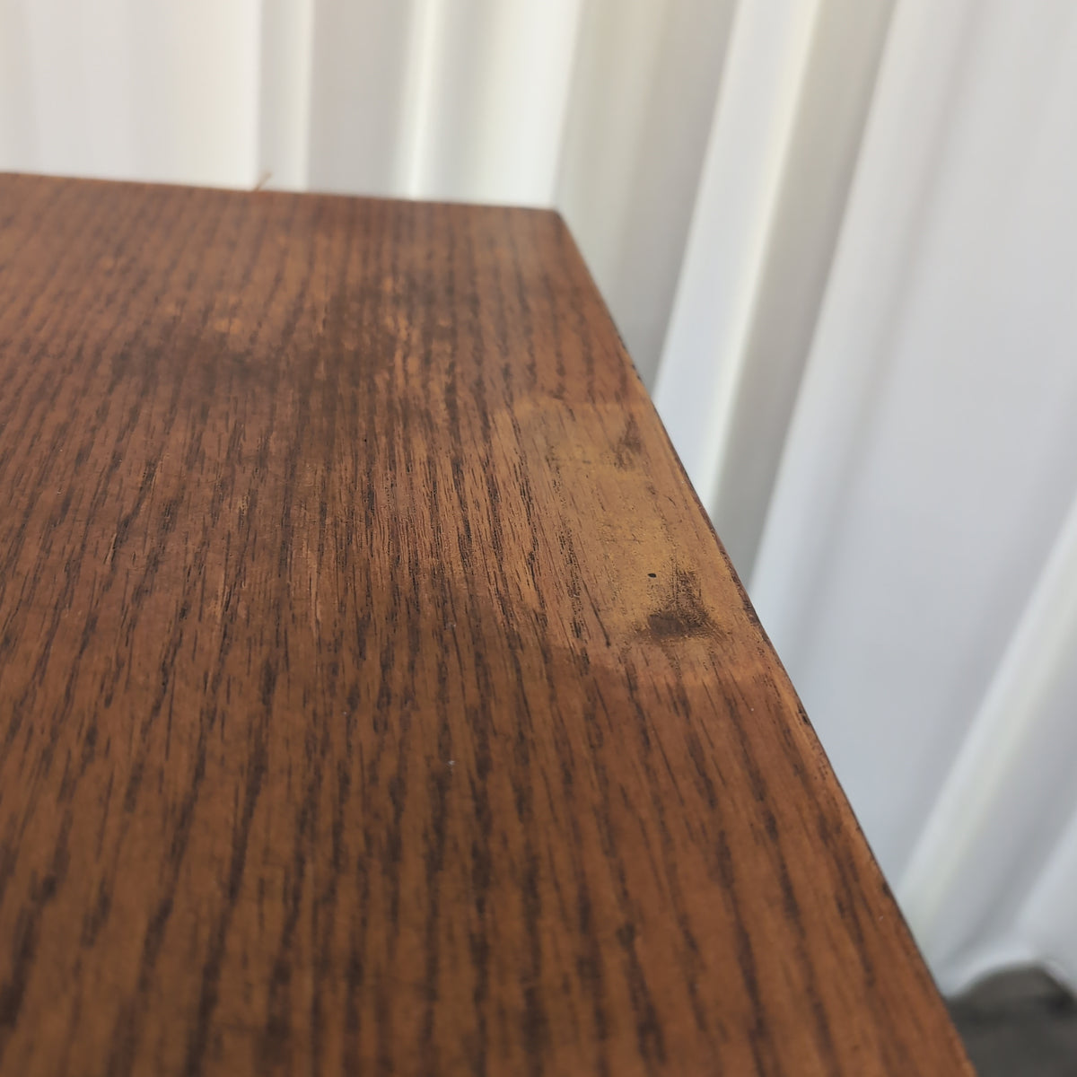 Warm Brown Wood One-Drawer Nightstand