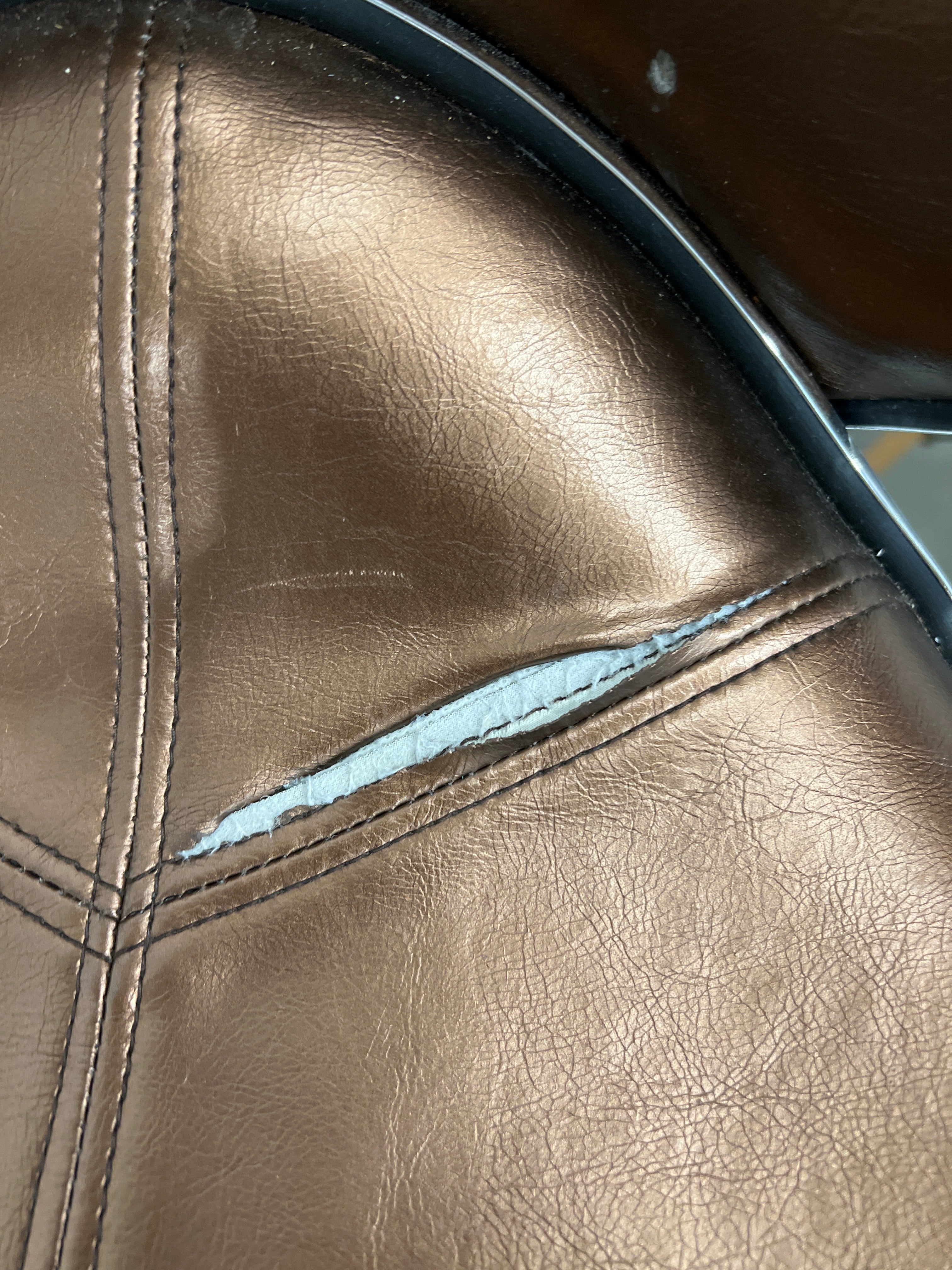 Modern Bronze Leatherette Swivel Bar Stool