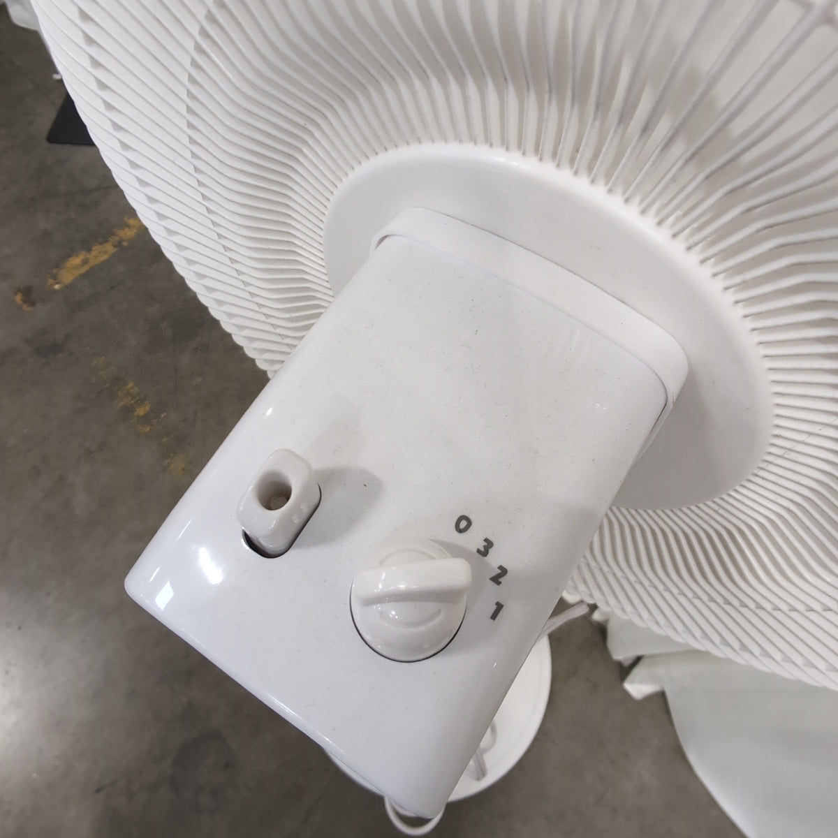 White Lasko Adjustable Height Pedestal Fan