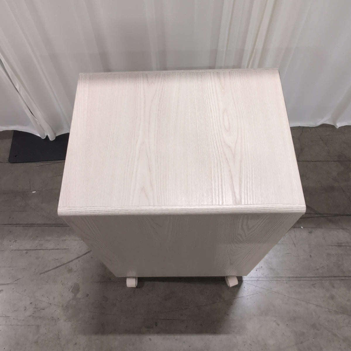 Light Wood Grain Two-Drawer Nightstand