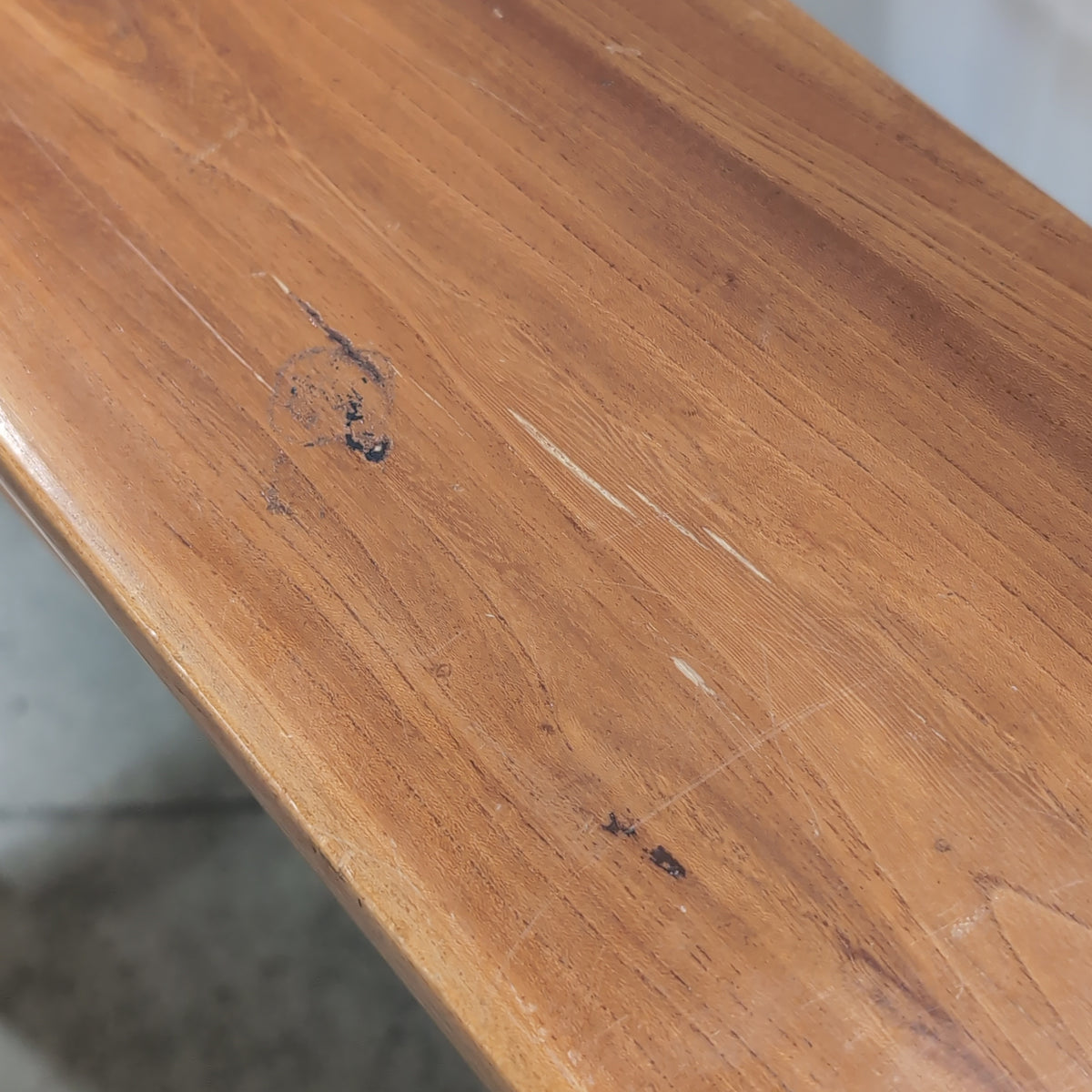 Simple Light Brown Wood Bench