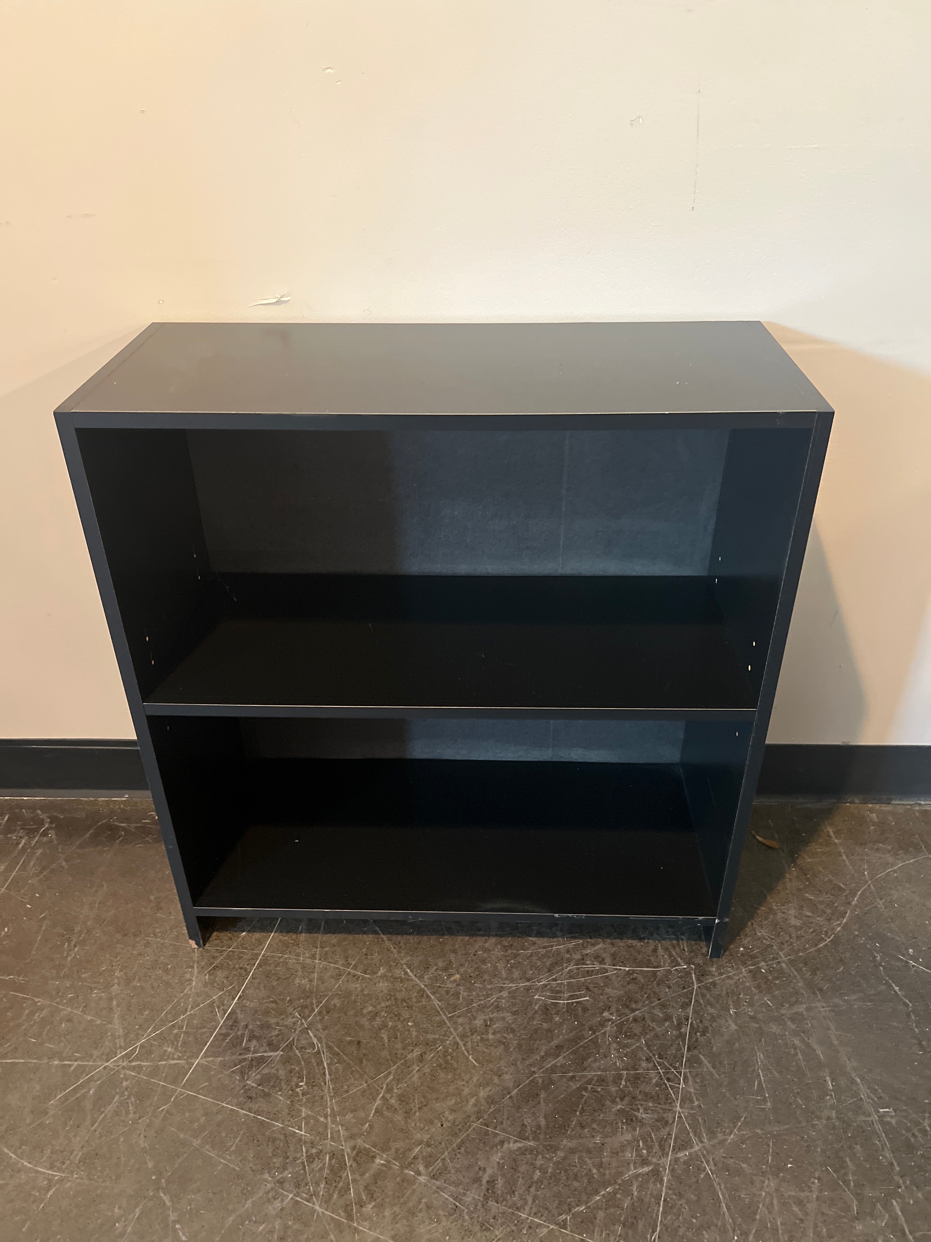 Black 2-Shelf Bookcase