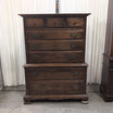 Traditional Dark Brown Wood Dresser with Ornate Hardware