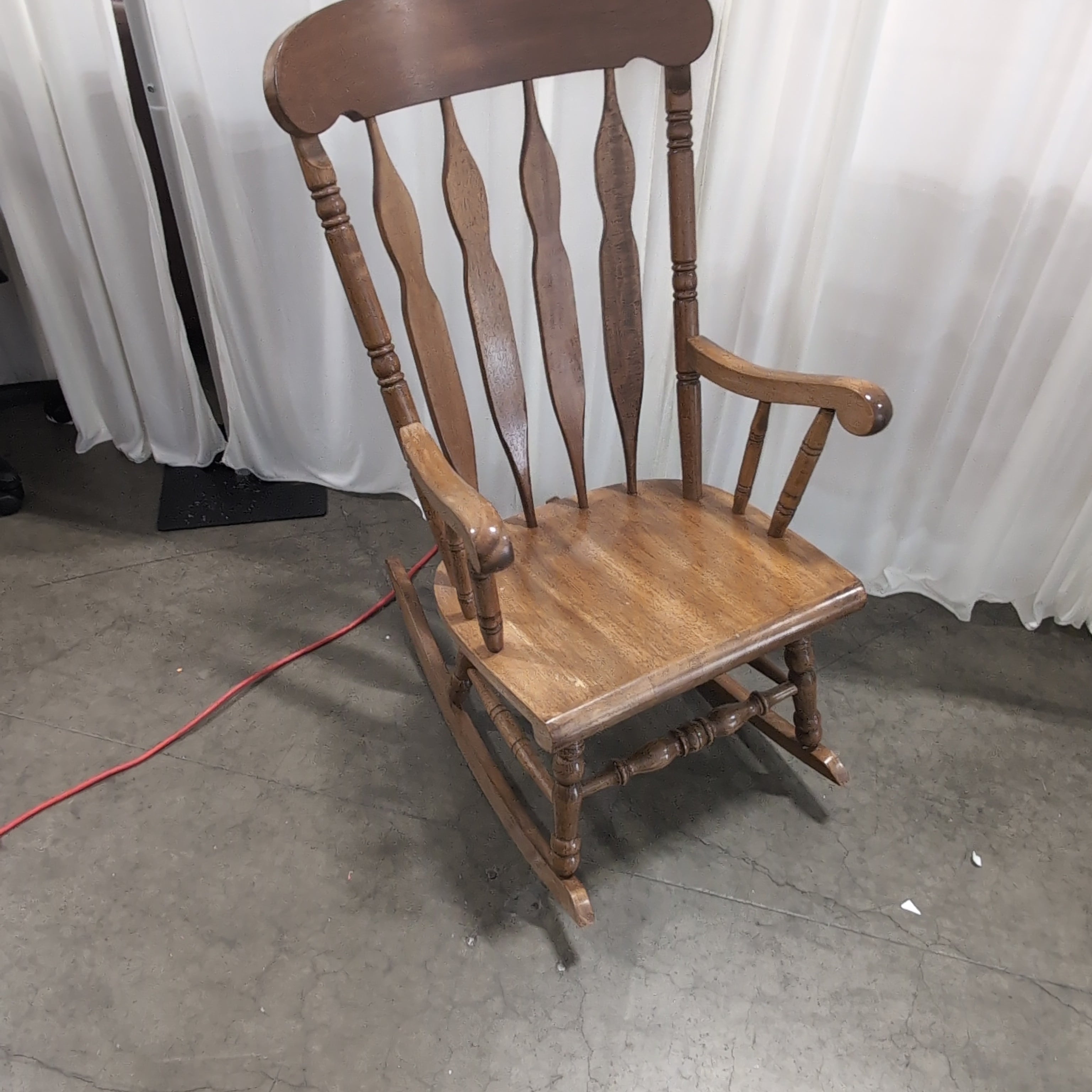 Classic Brown Wood Rocking Chair