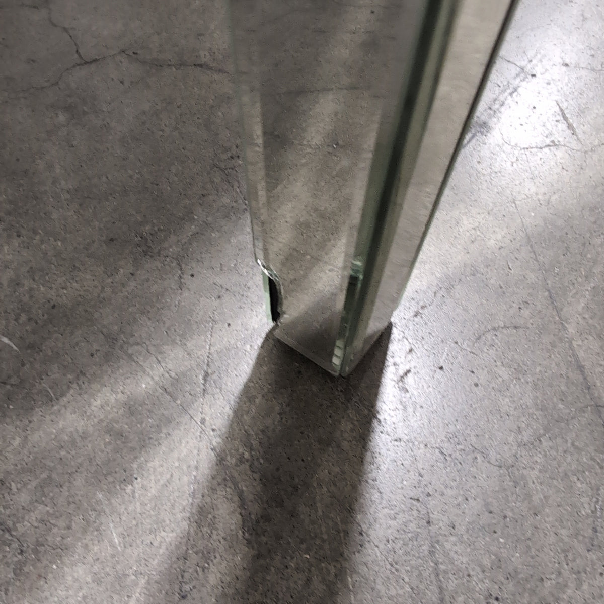 Modern Mirrored Glass Console Table