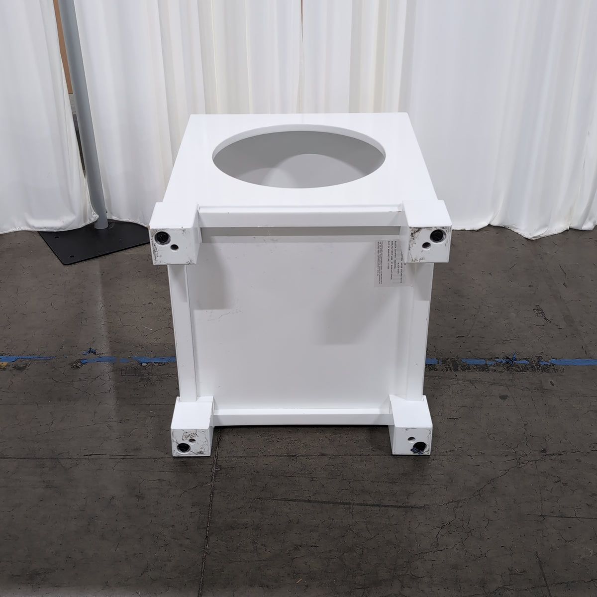 Modern White Square End Table with Storage Shelf