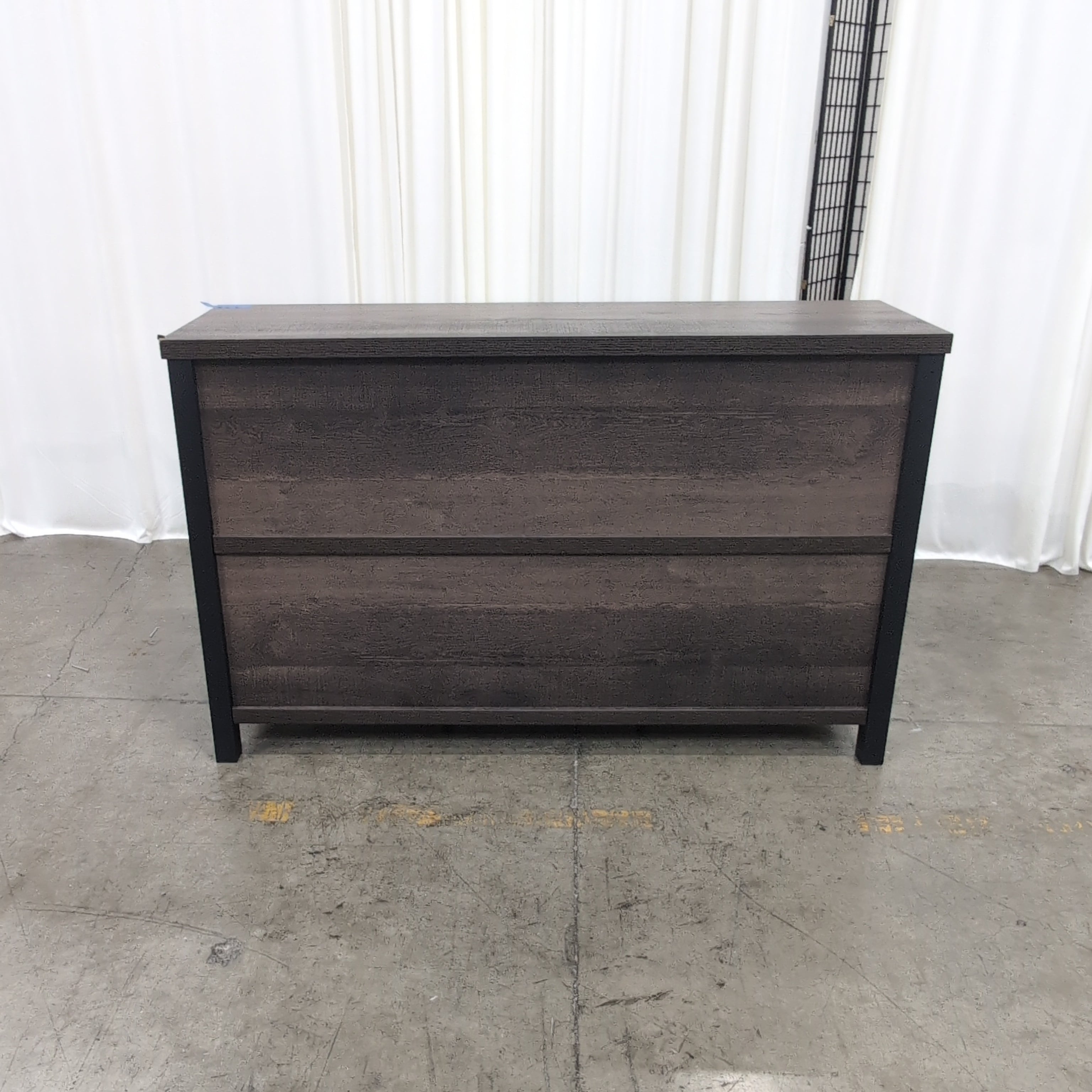Industrial Dark Espresso Wood TV Stand