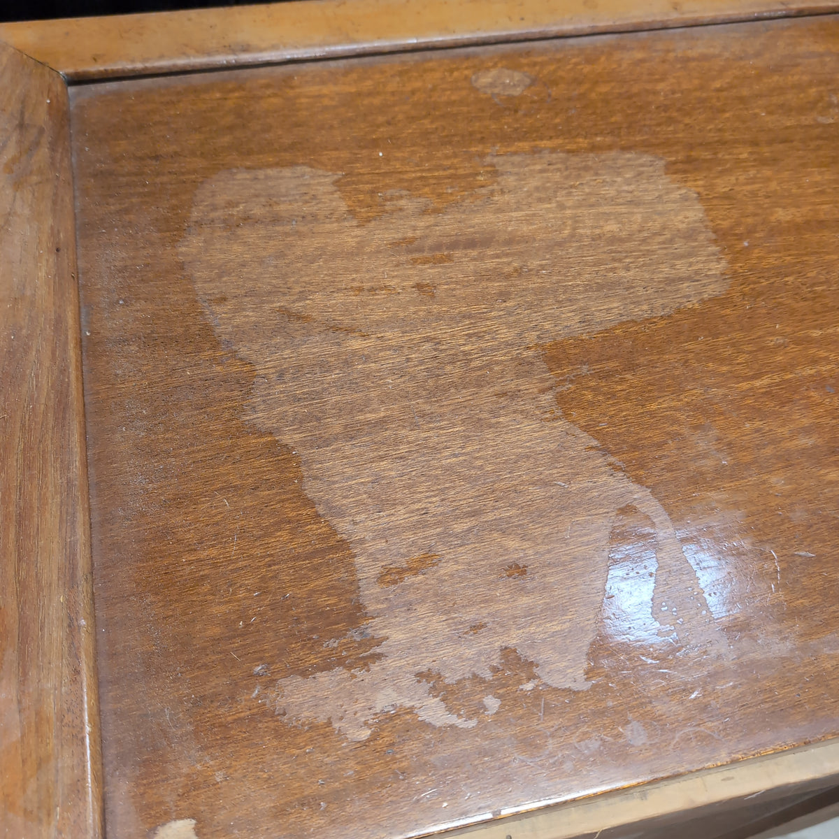 Traditional Carved Wood Vanity in Medium Brown