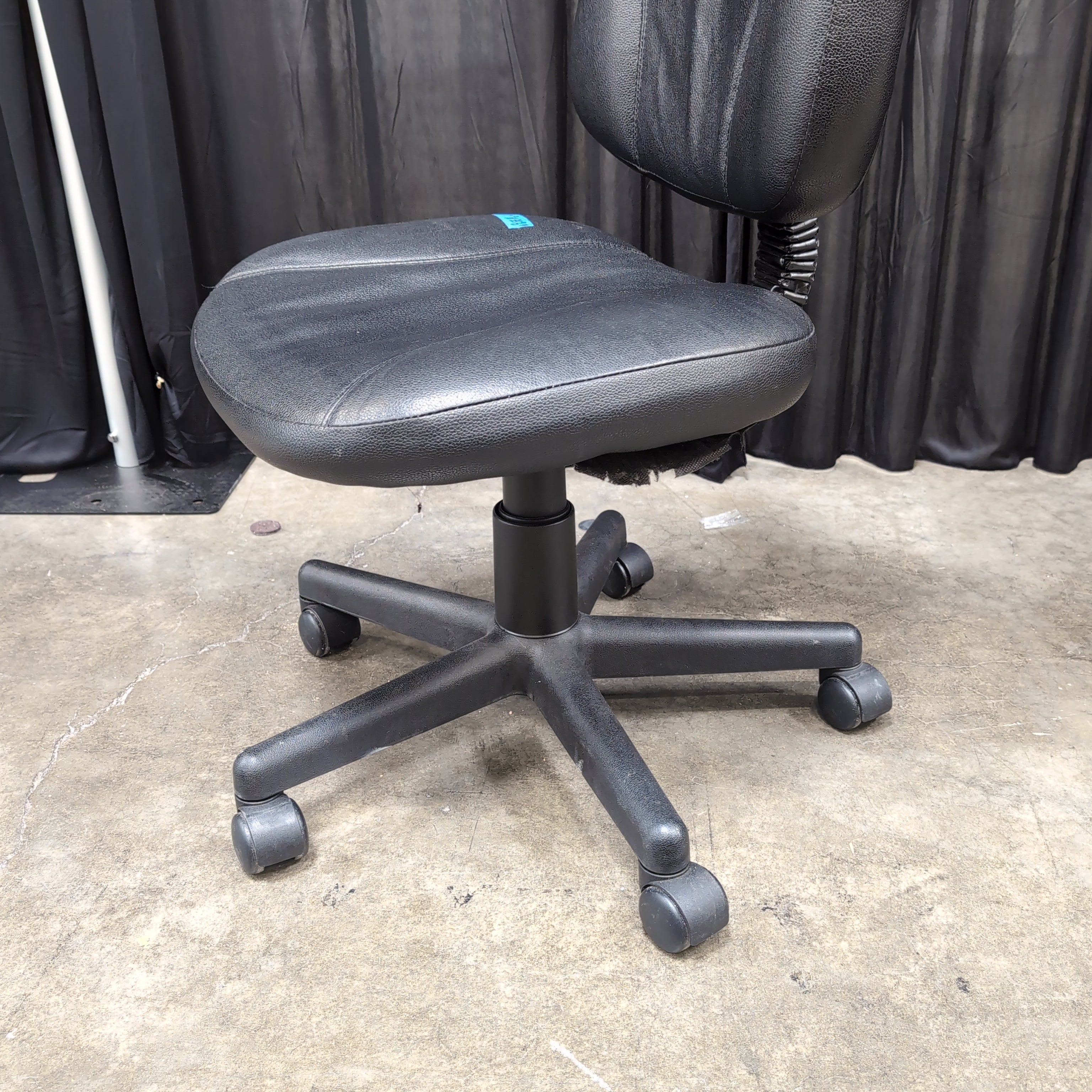 Black Faux Leather Swivel Office Chair