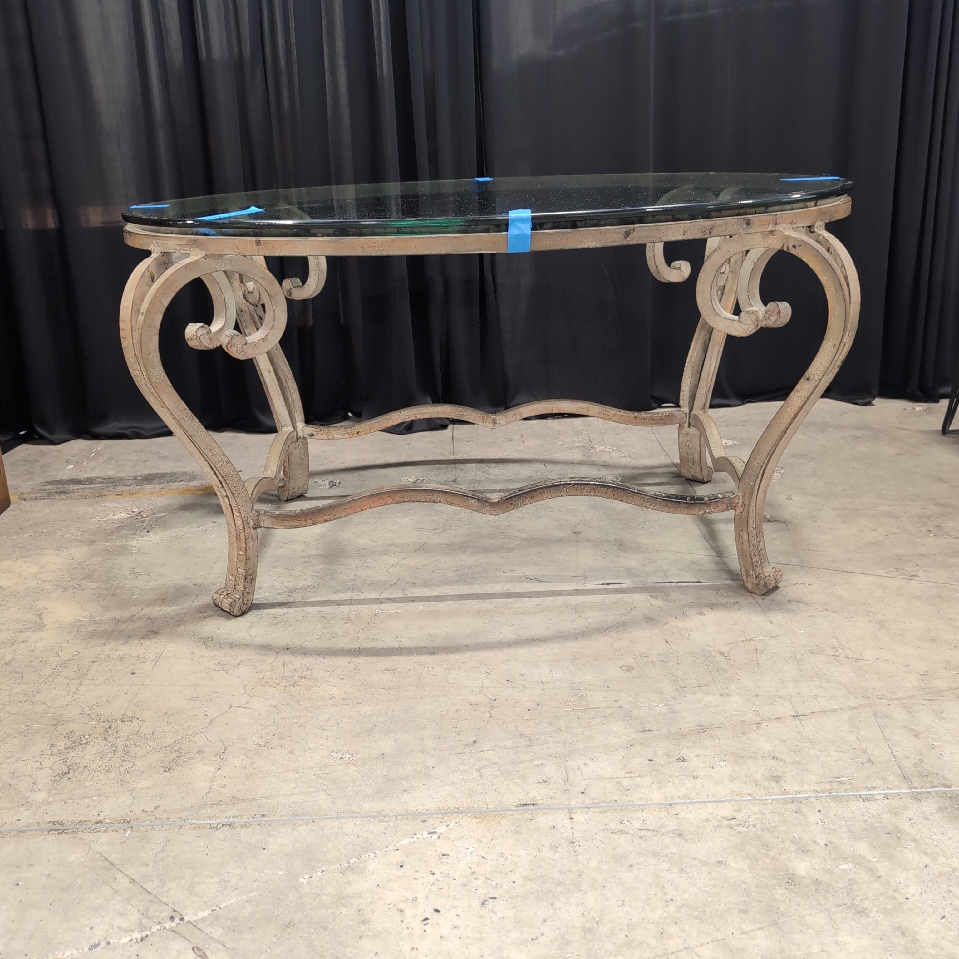 Ornate Scrolled Metal Coffee Table Base