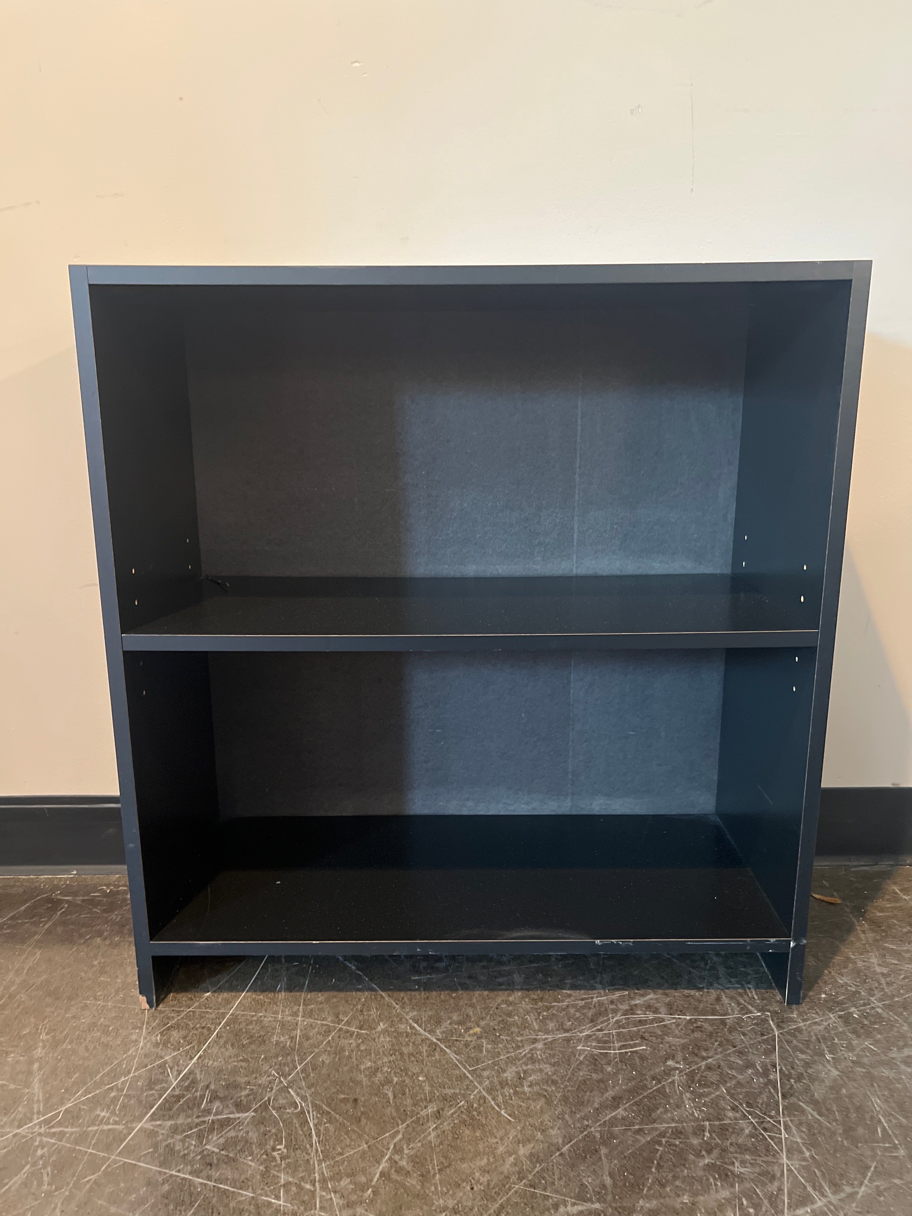Black 2-Shelf Bookcase