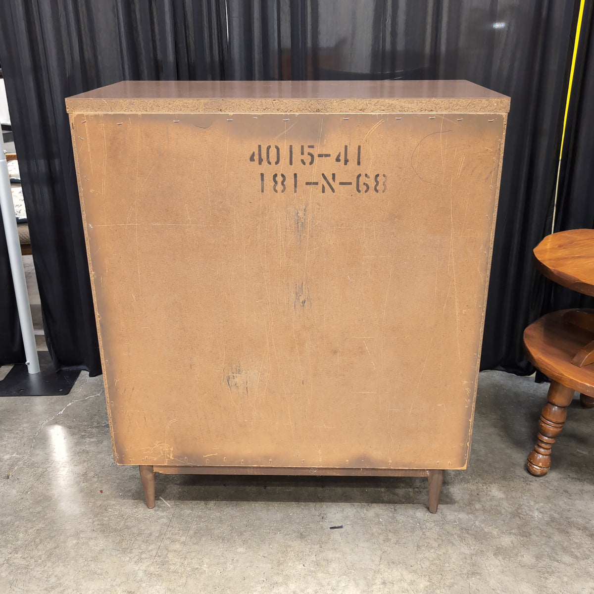 Brown Mid-Century Style Four-Drawer Dresser in Wood