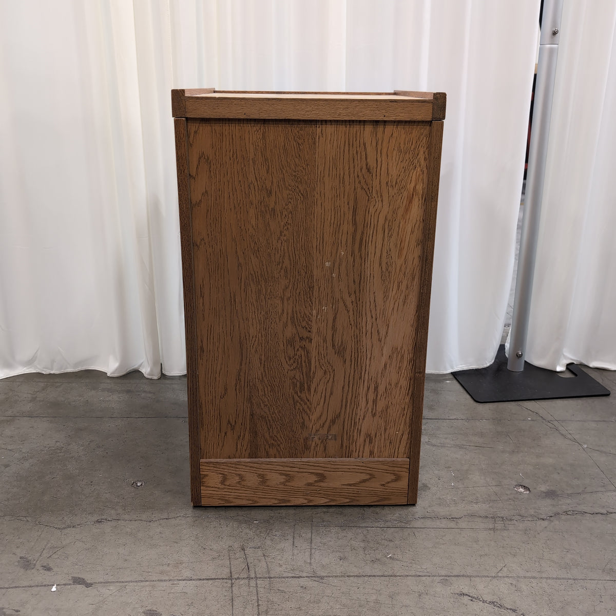 Oak Grain Two-Drawer Filing Cabinet with Label Holders