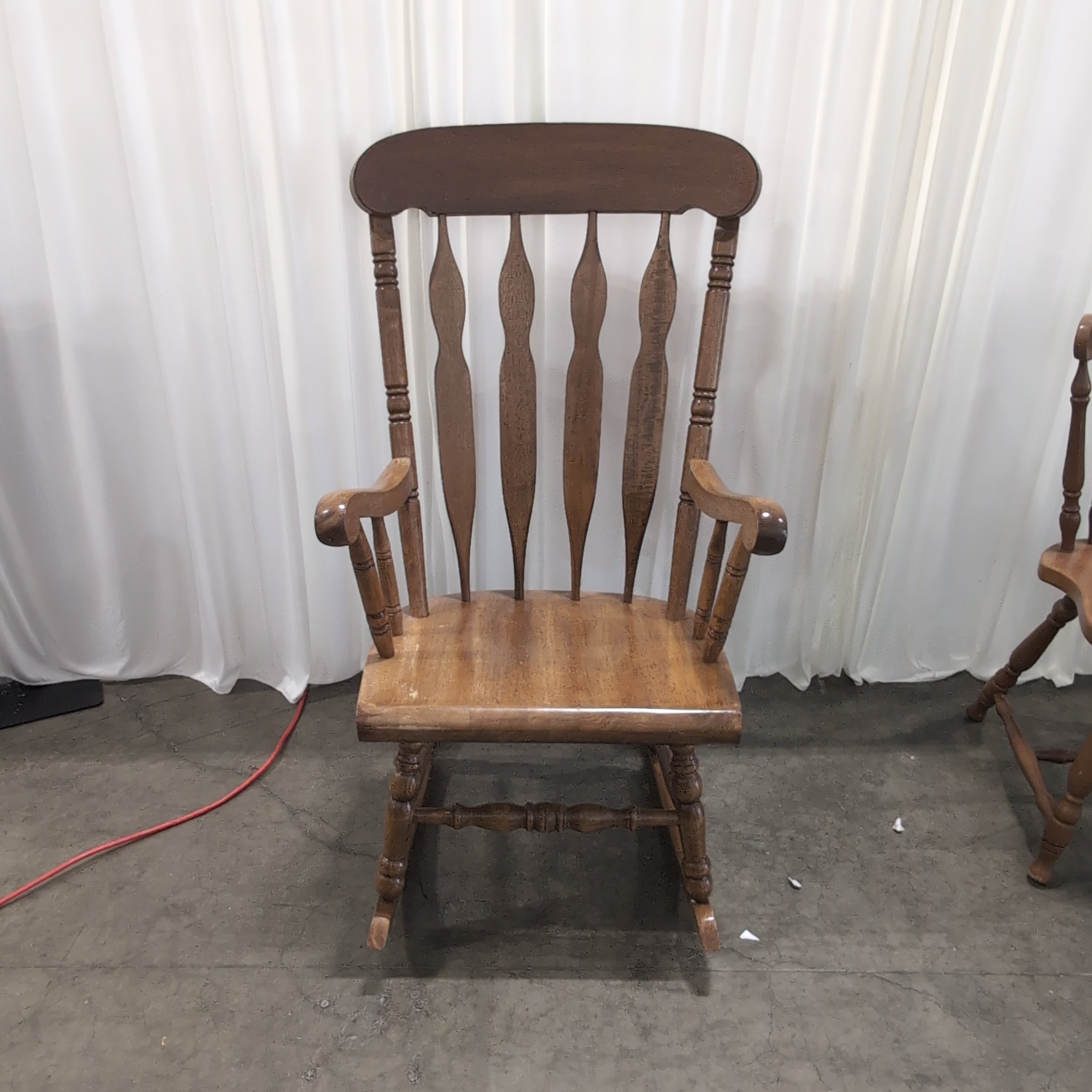 Classic Brown Wood Rocking Chair