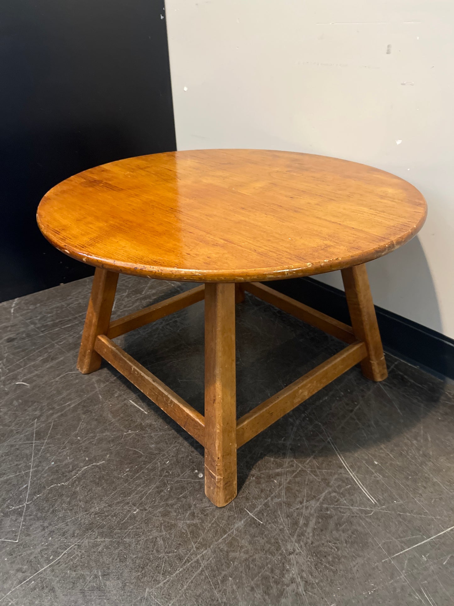 Vintage Northwest Chair Co. Round Wood Side Table – Tacoma Made