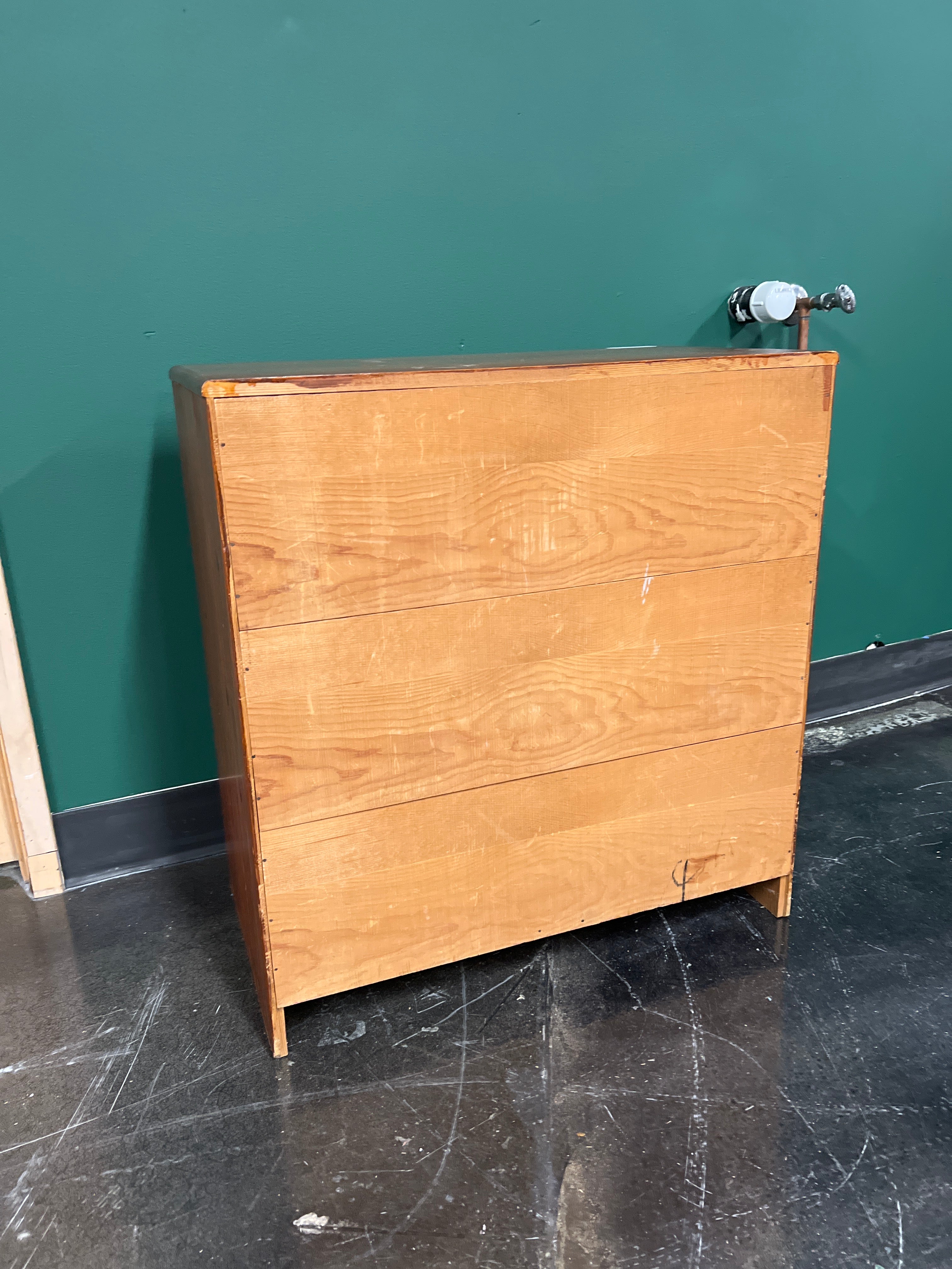 Rustic Three-Drawer Wooden Chest