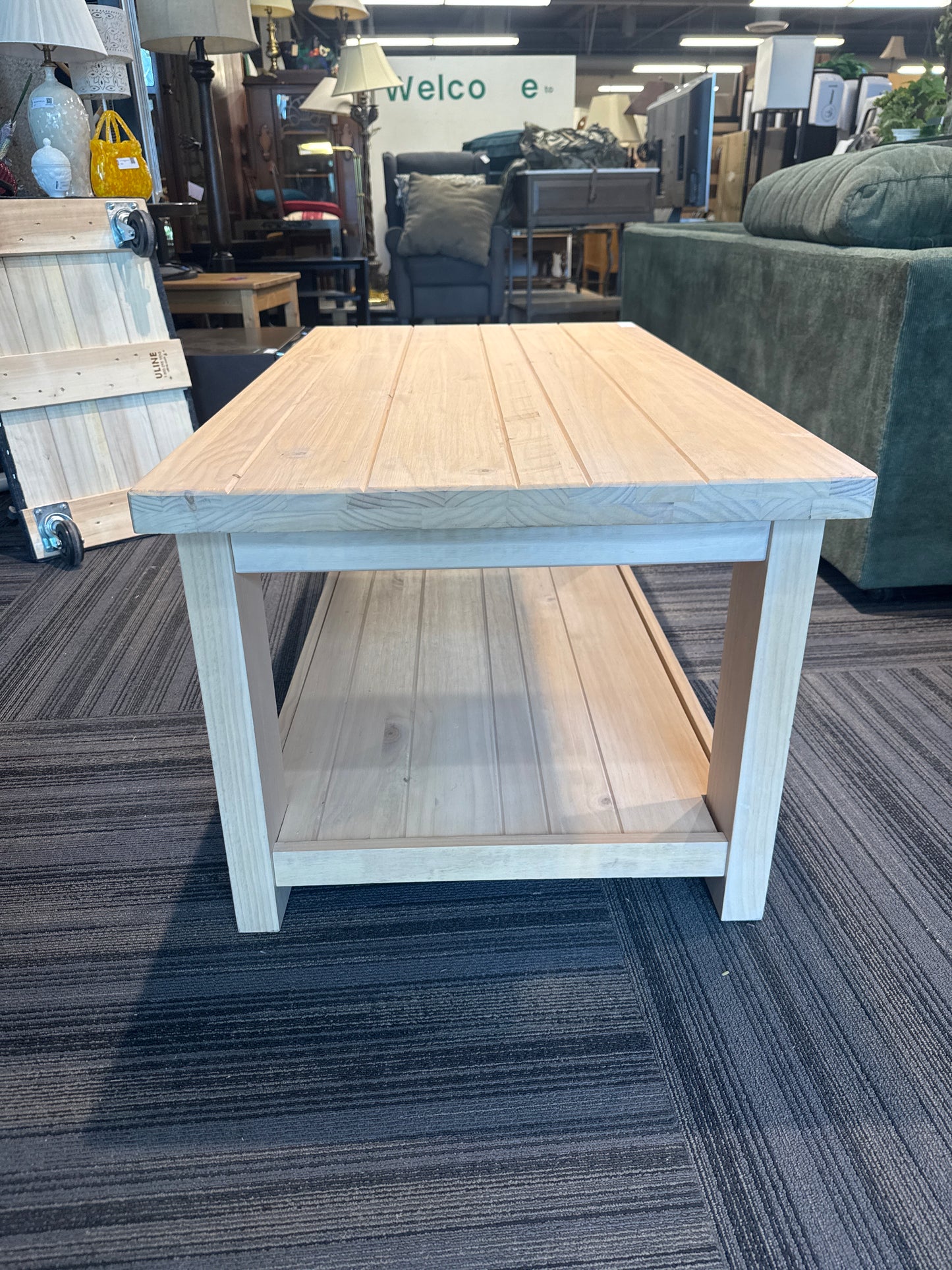 IKEA REKARNE Brown Wood Coffee Table