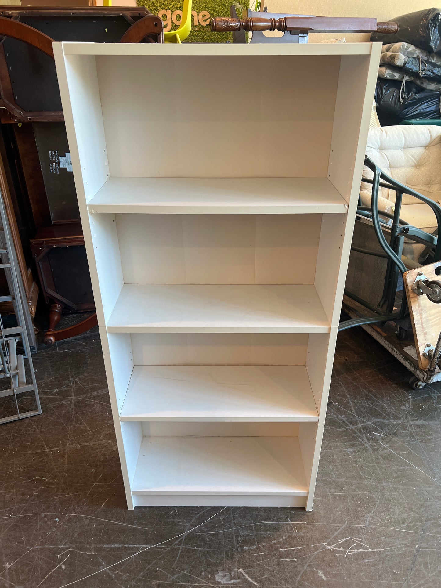 Versatile Off-White Wooden Bookcase