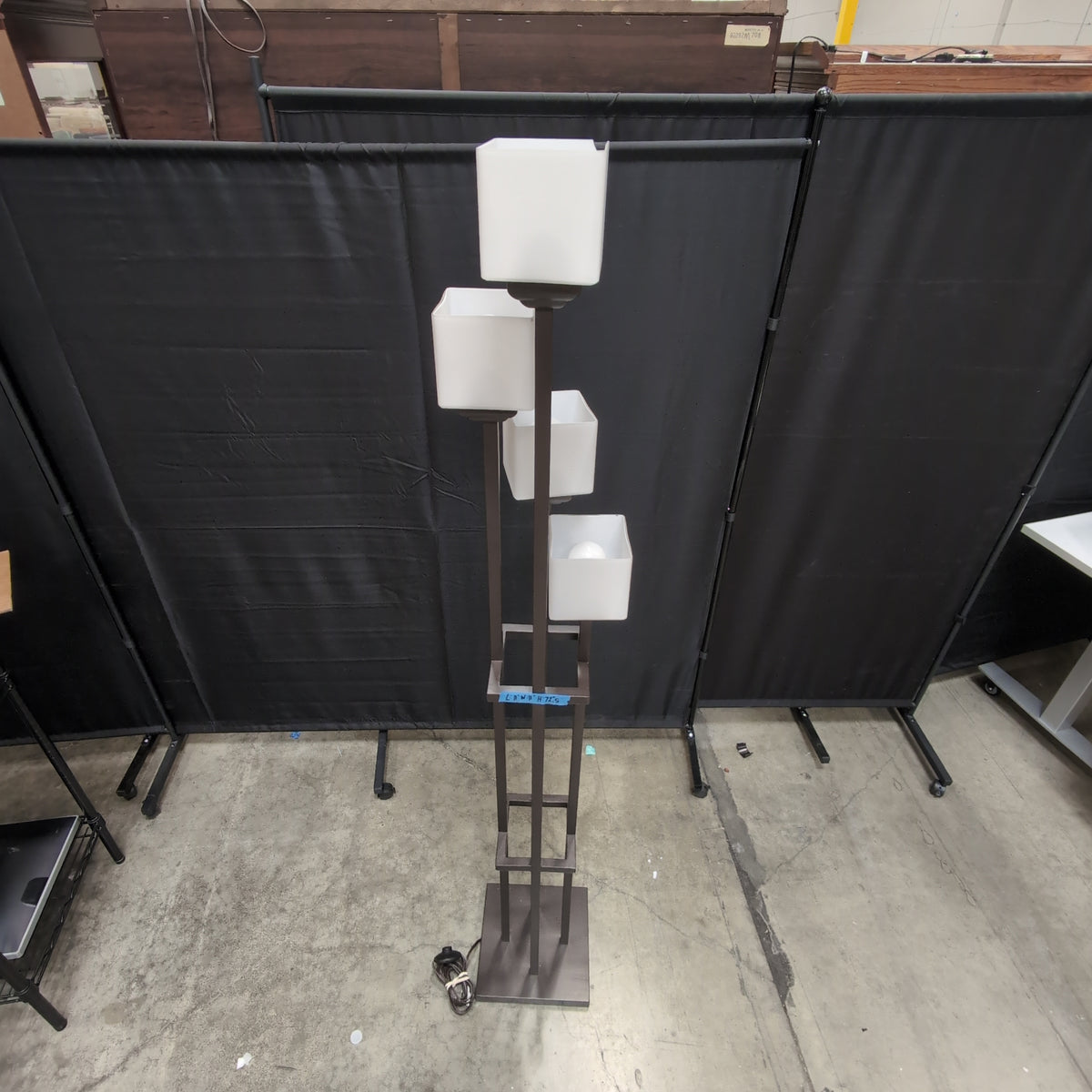 Contemporary Dark Bronze Three-Light Floor Lamp