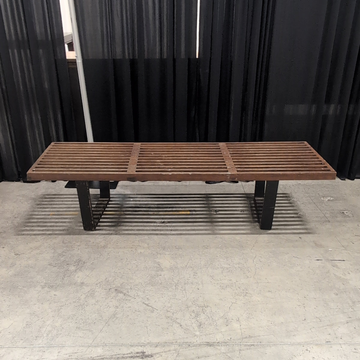 Brown Slatted Hardwood Room Divider