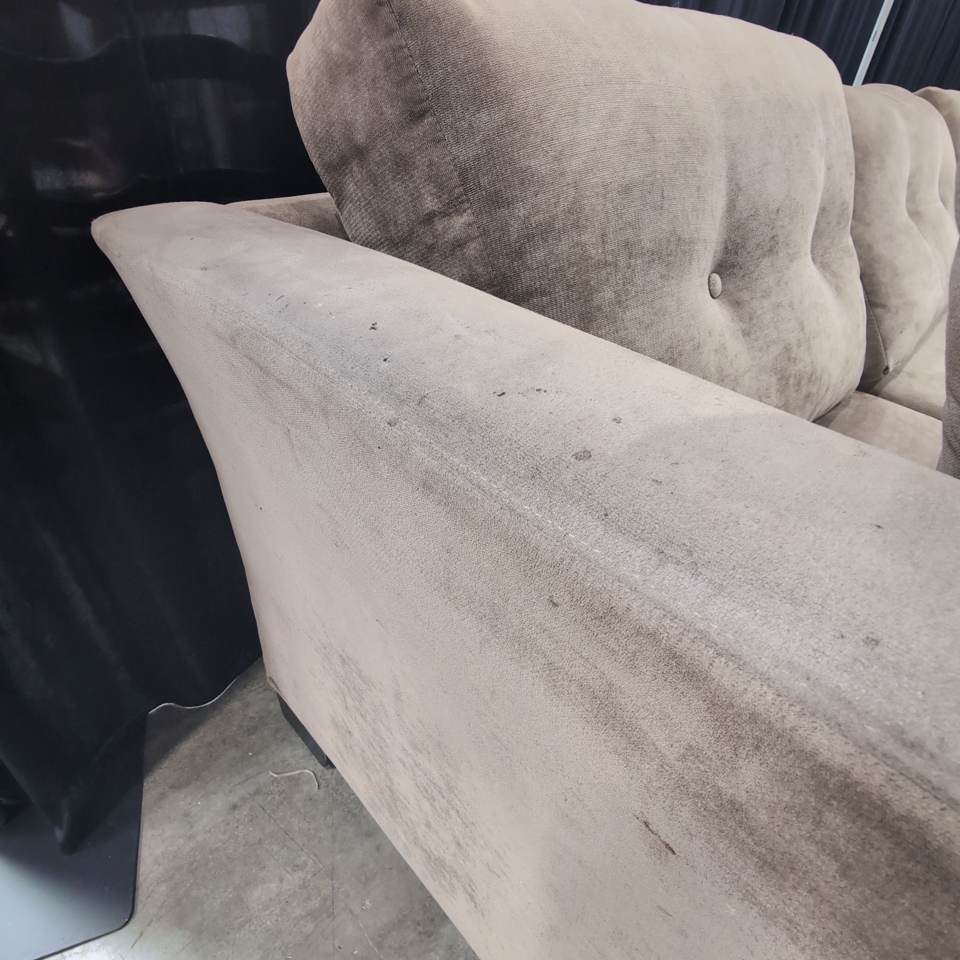 Brown Upholstered Sectional Couch