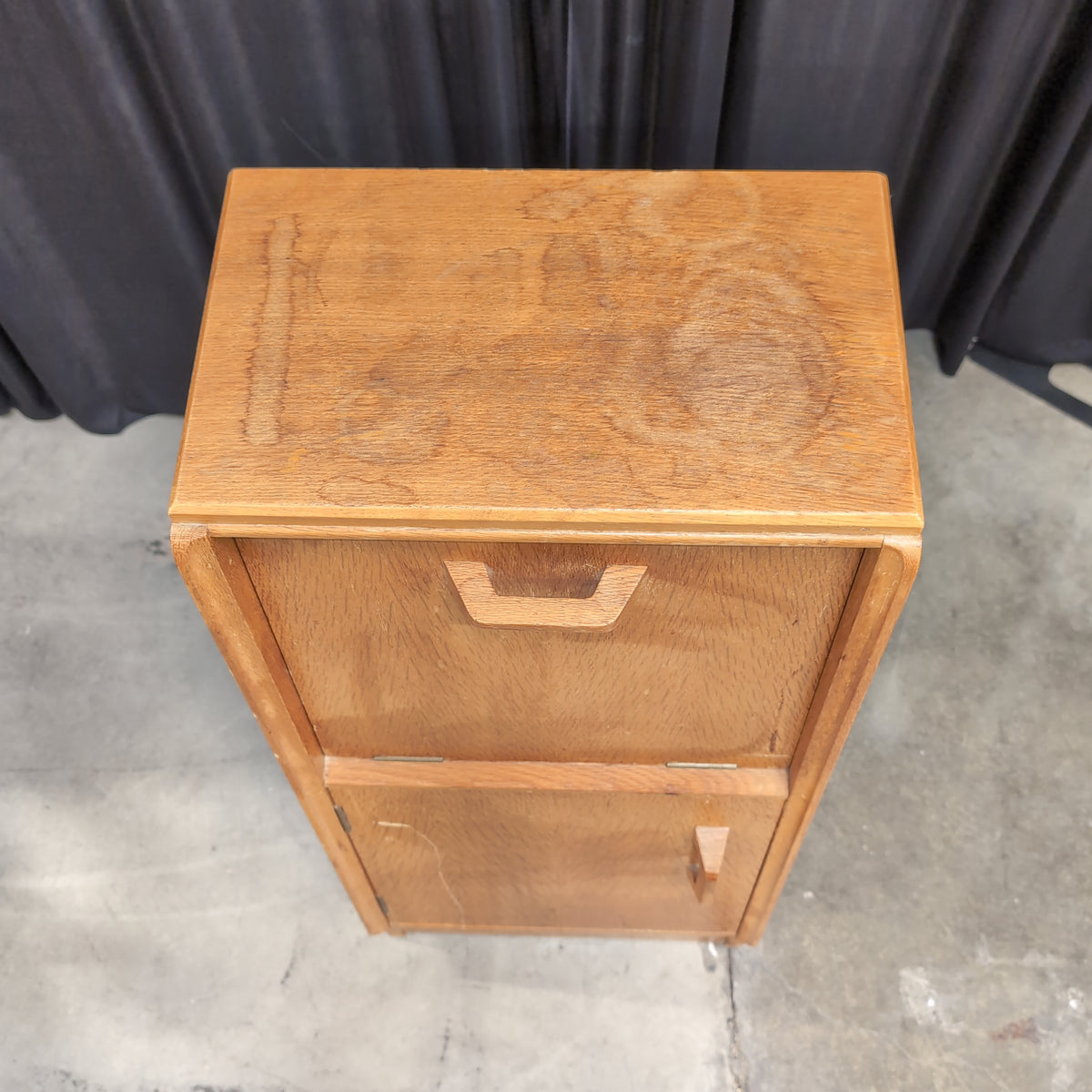 Warm Brown Wood Two-Drawer Filing Cabinet