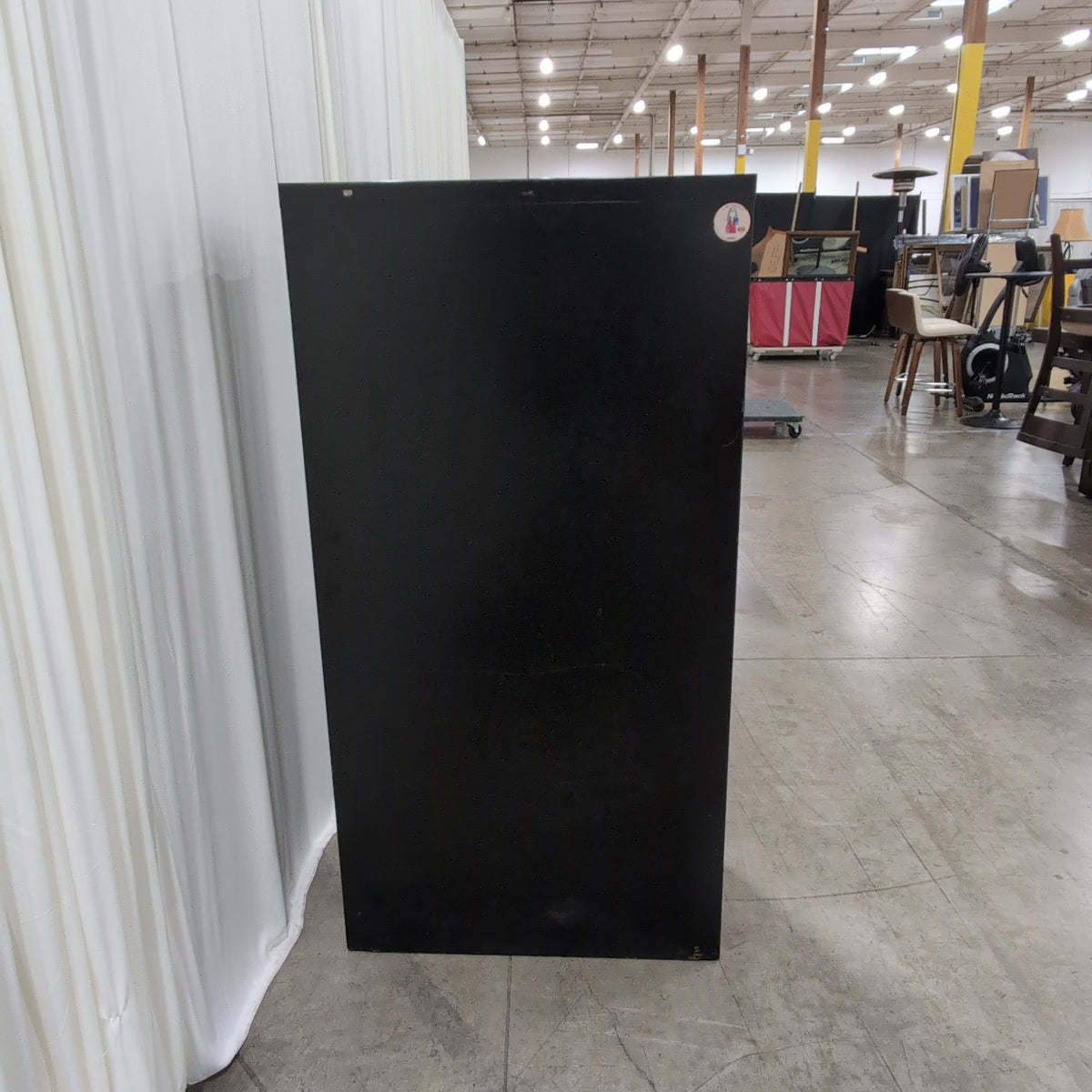 Black Four-Drawer Metal Filing Cabinet