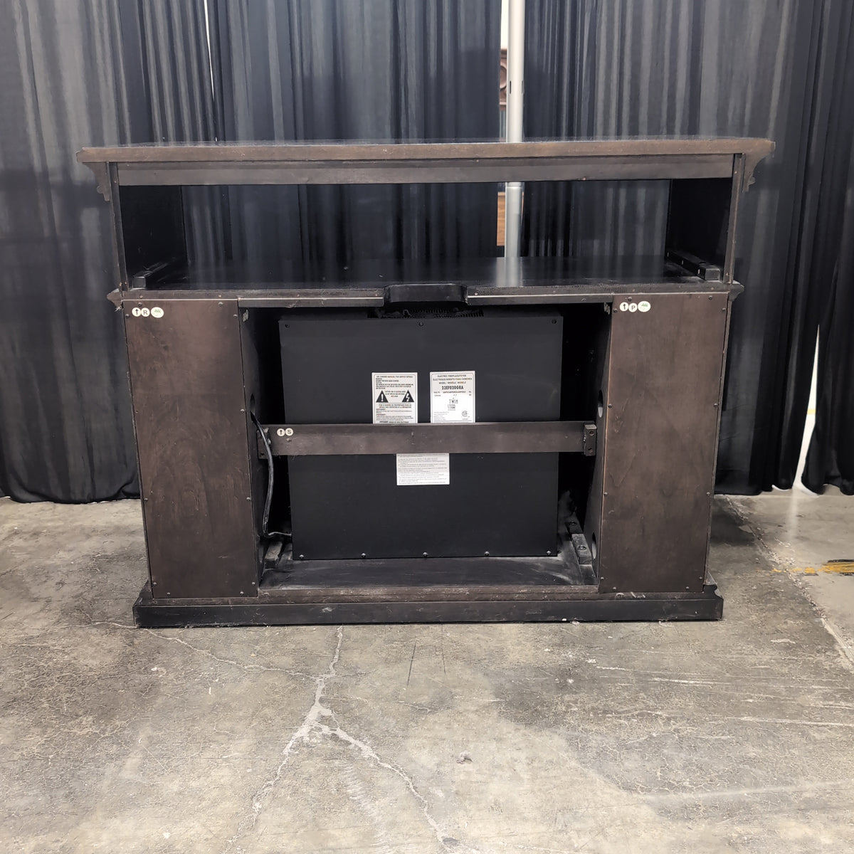Espresso Finish TV Stand with Electric Fireplace