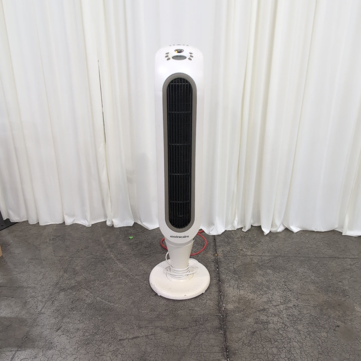Enviracaire White Tower Fan with Digital Controls