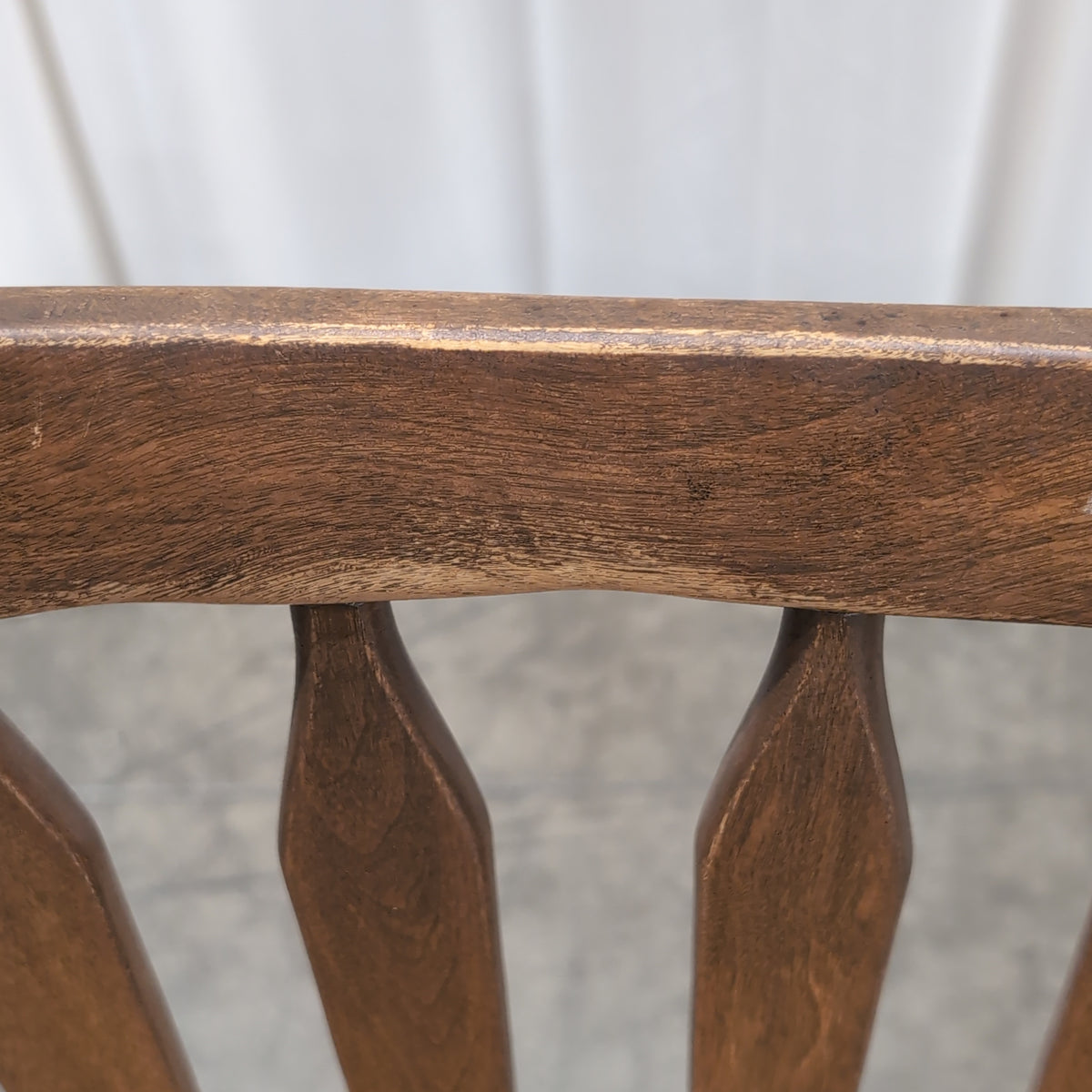 Cushman Colonial Brown Stained Wood Spindle Back Chair