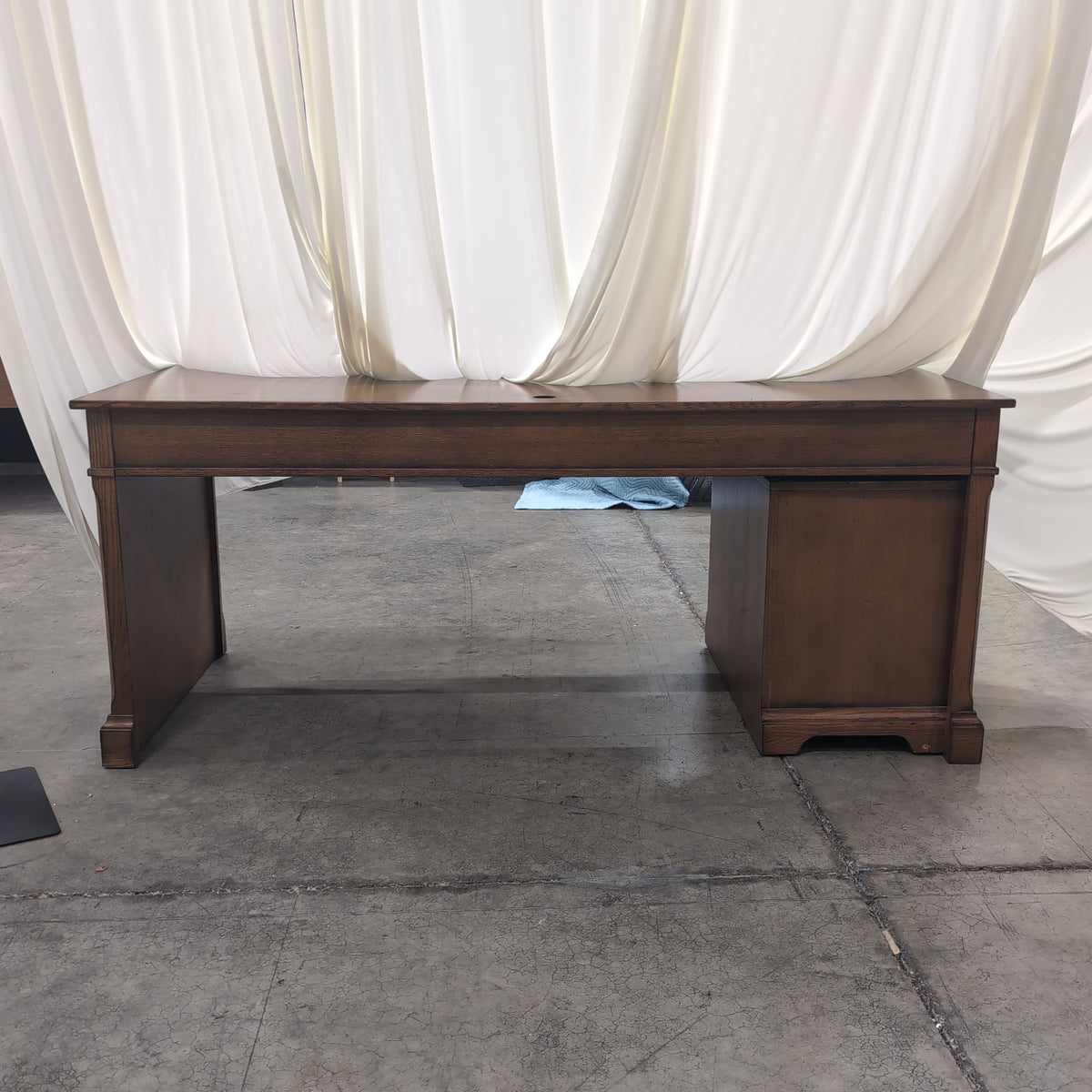 Oak Tone Paneled Storage Cabinet