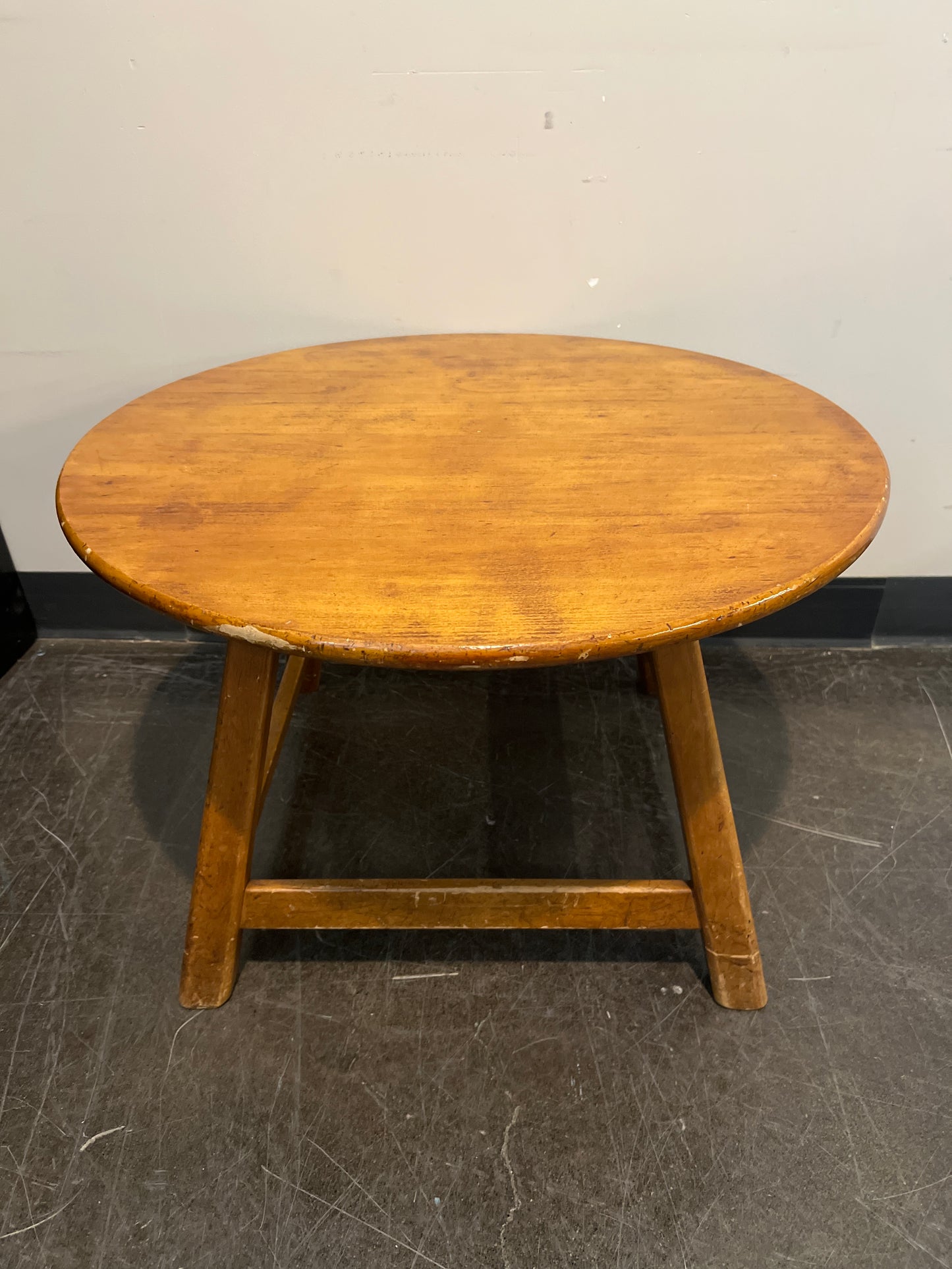 Vintage Northwest Chair Co. Round Wood Side Table – Tacoma Made