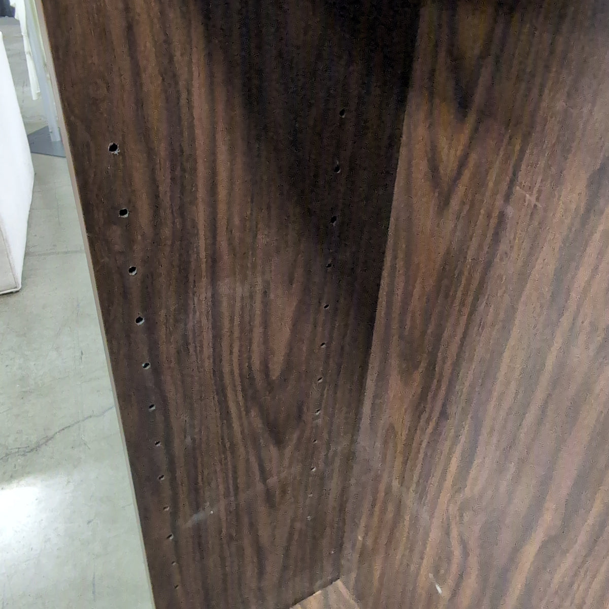 Brown Single Shelf Bookcase in Wood-Look Laminate