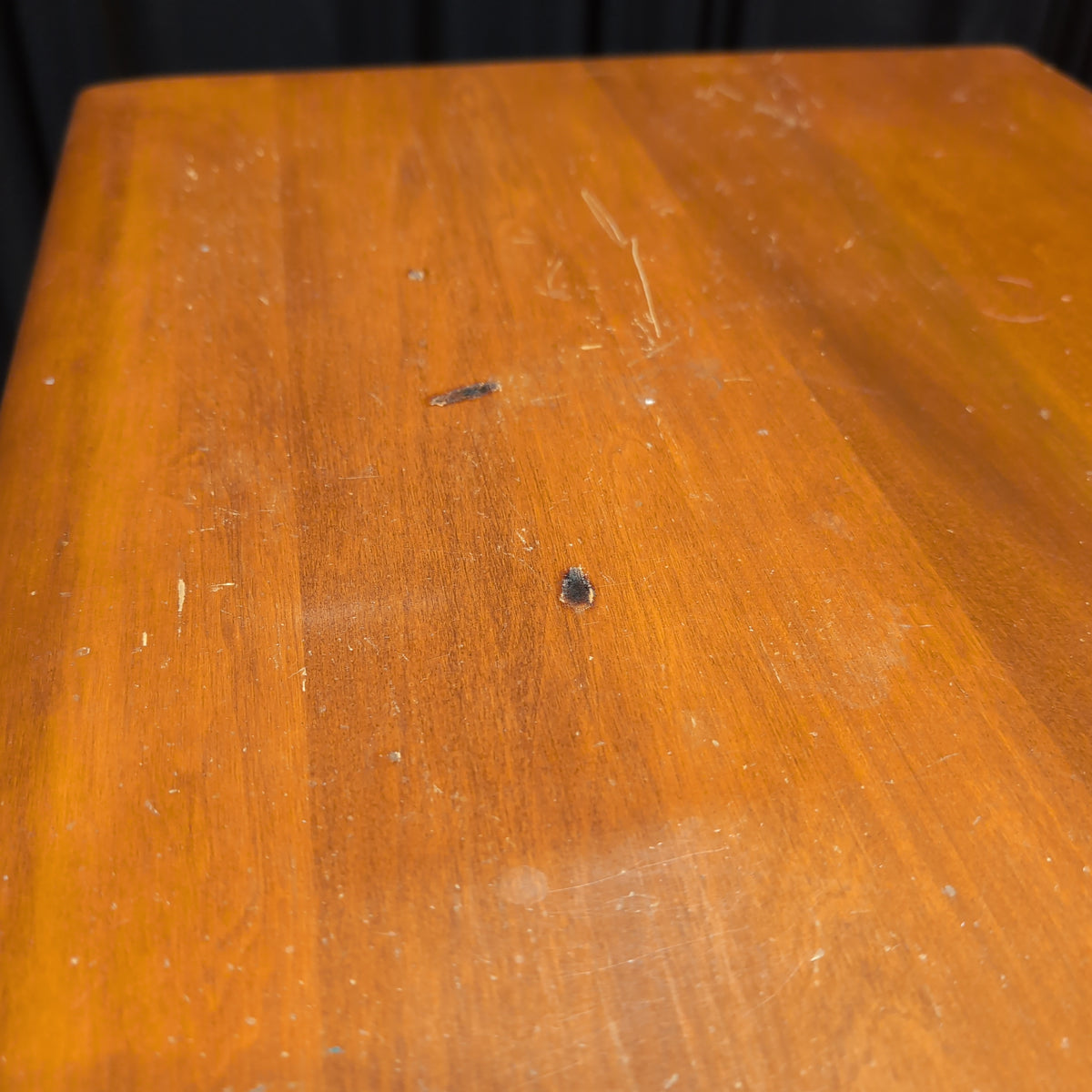 Cherry Stained Wood Four-Drawer Dresser
