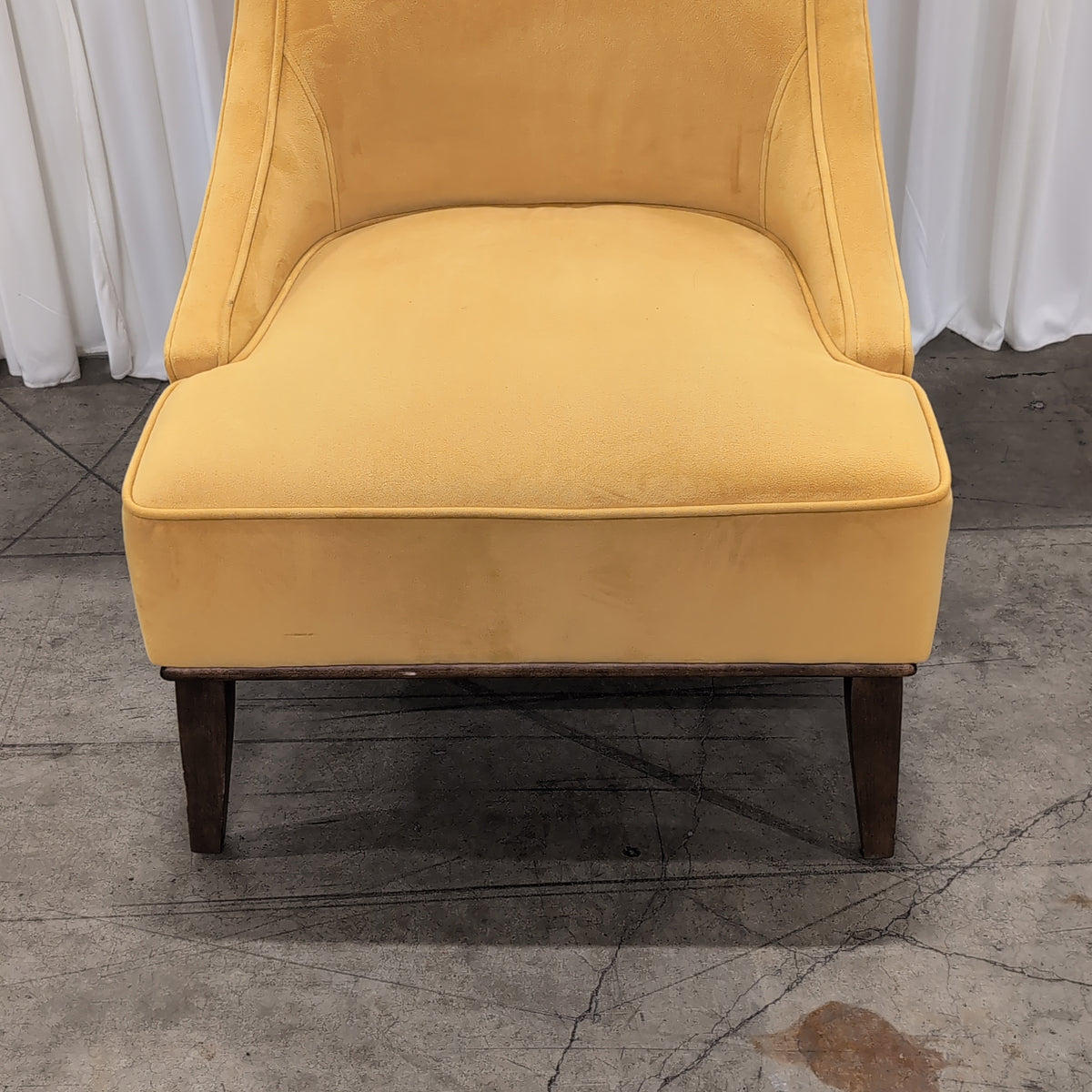 Mustard Yellow Velvet Accent Chair