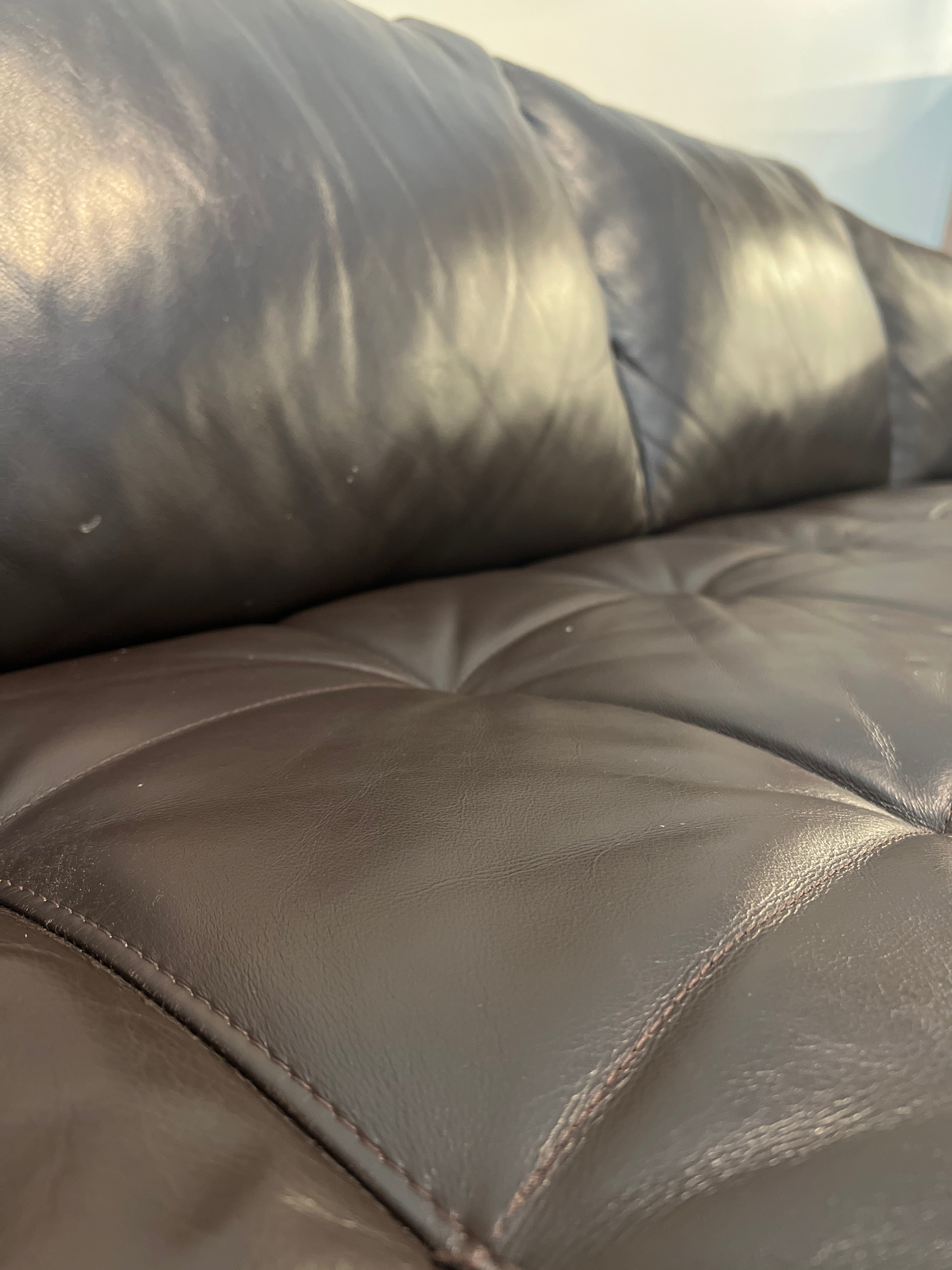 Macy's Milano Leather Two-Piece Sectional Sofa