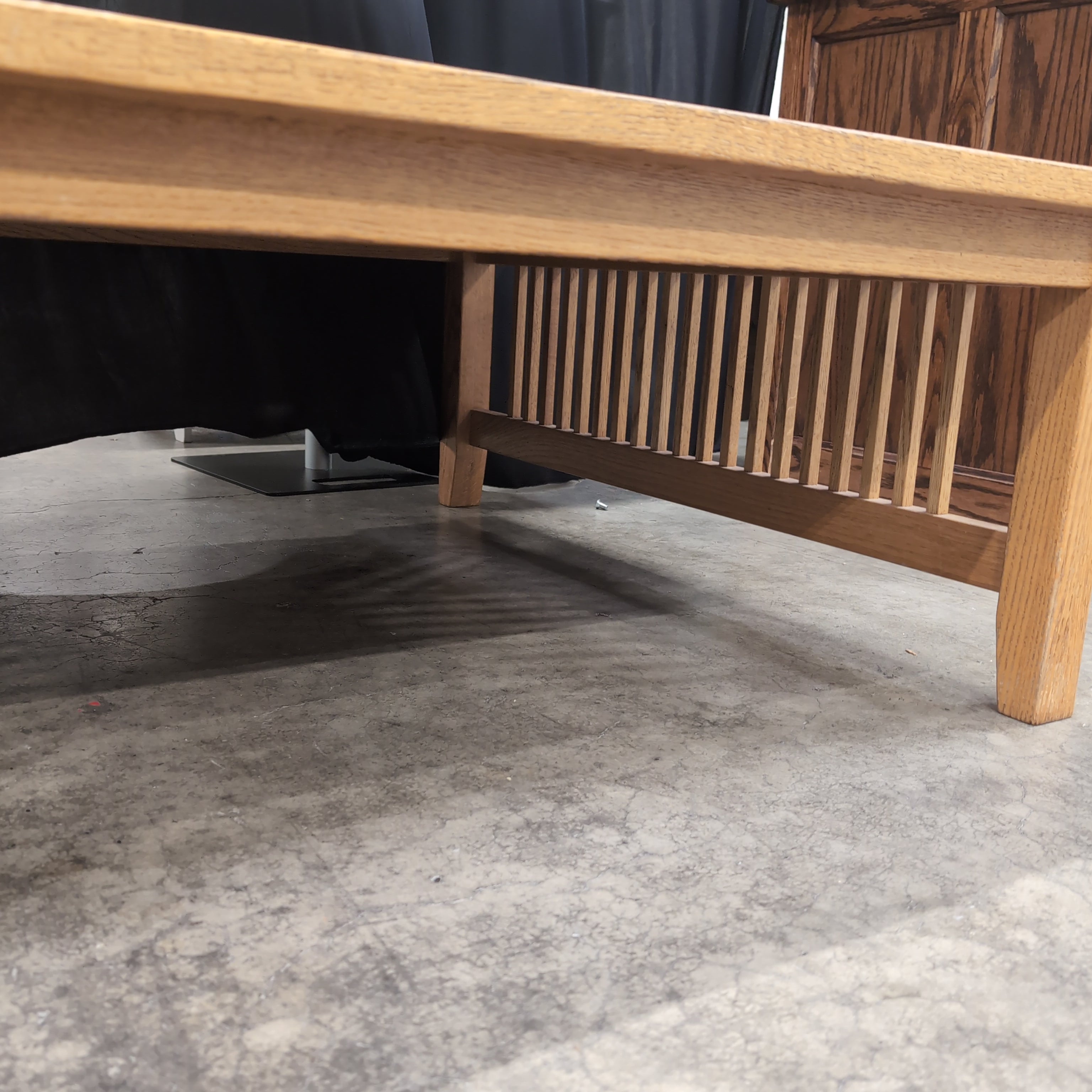 Mission Style Wood Coffee Table with Tile Top
