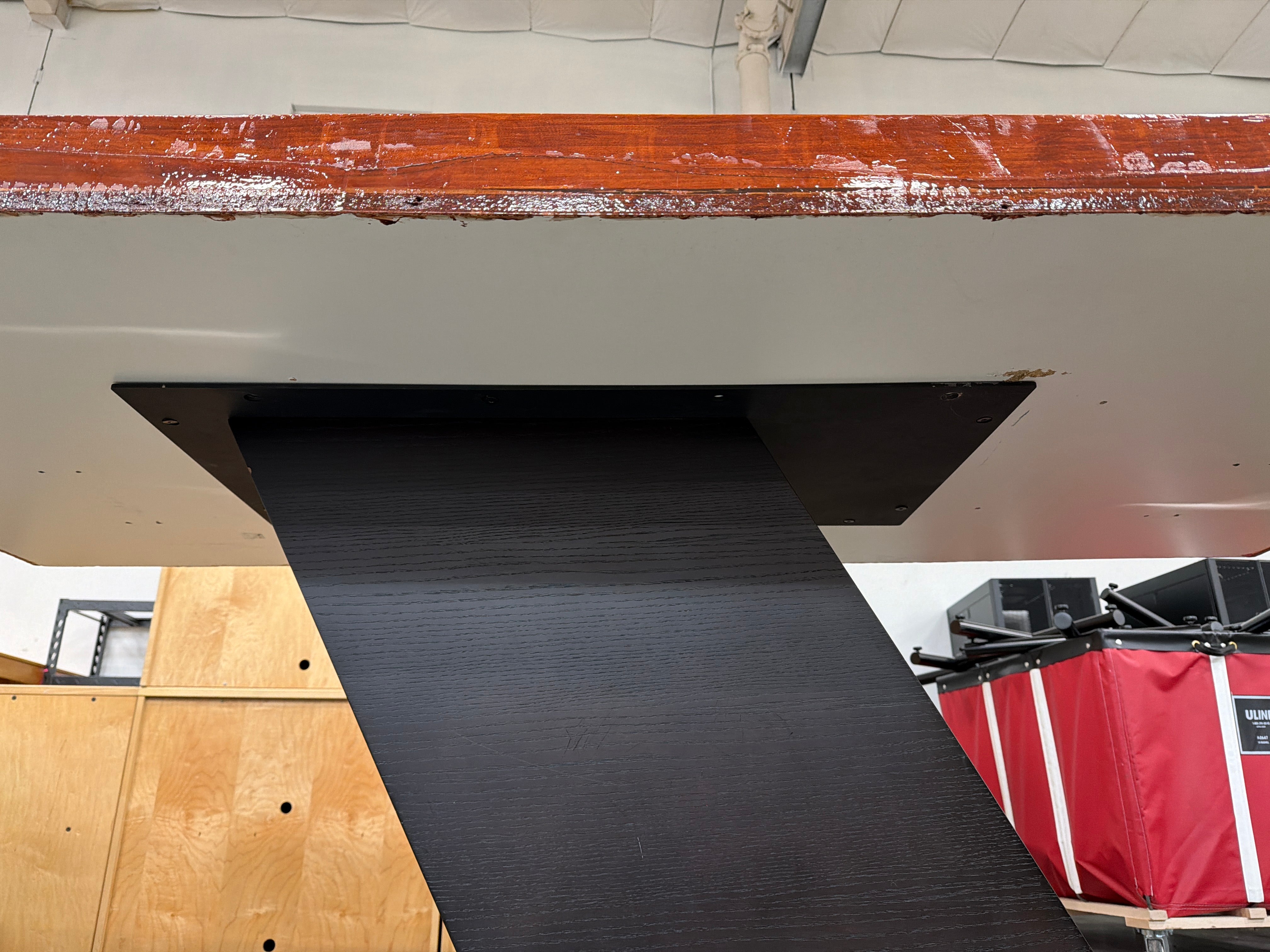 Unique Wood and Resin Dining Table with Pedestal Base
