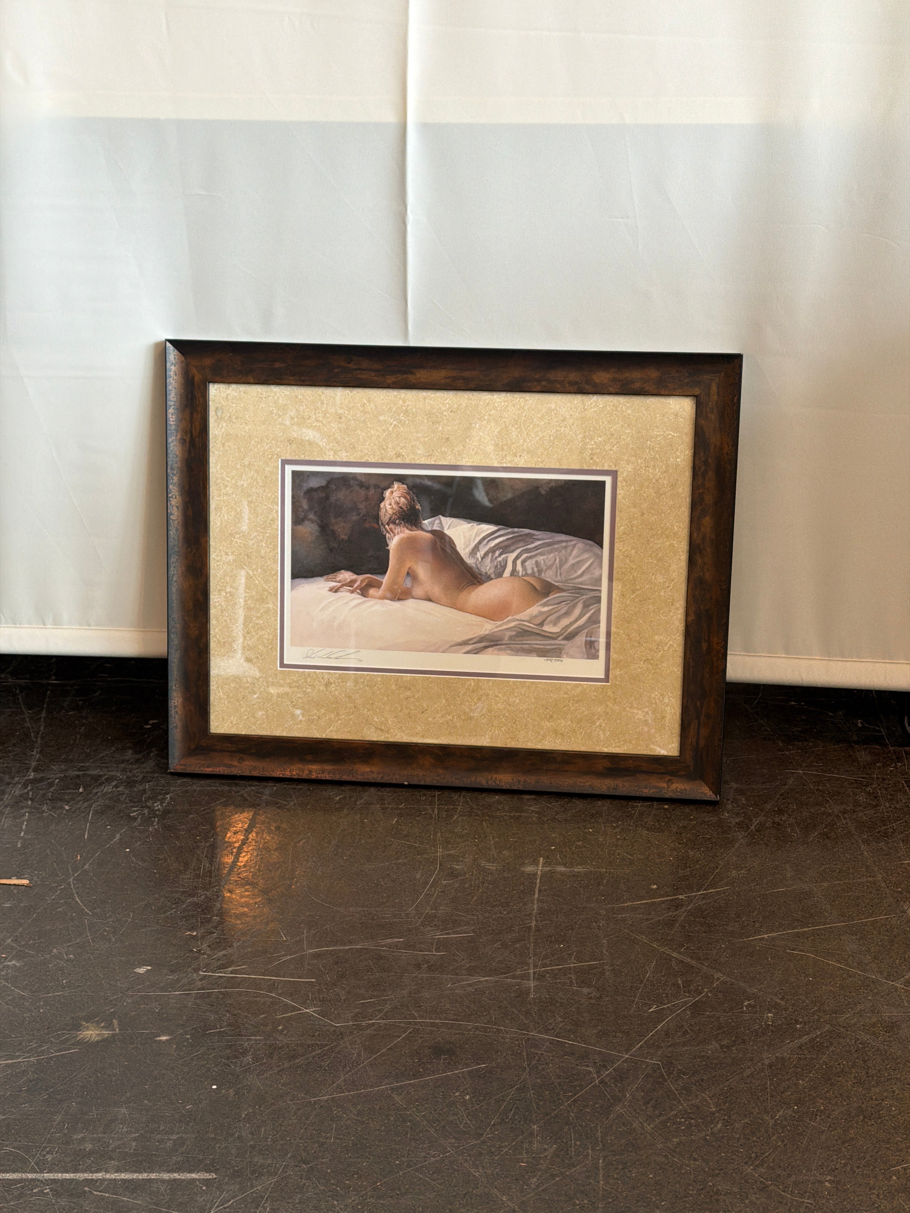 Steve Hanks Figurative Art Print in Distressed Wood Frame 155/550