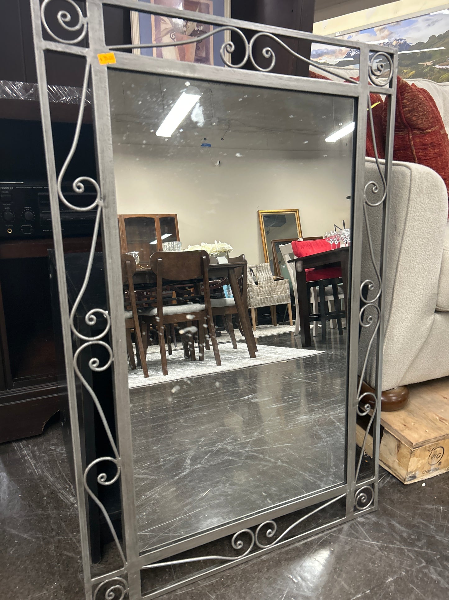 Mirror w/ Gray Frame