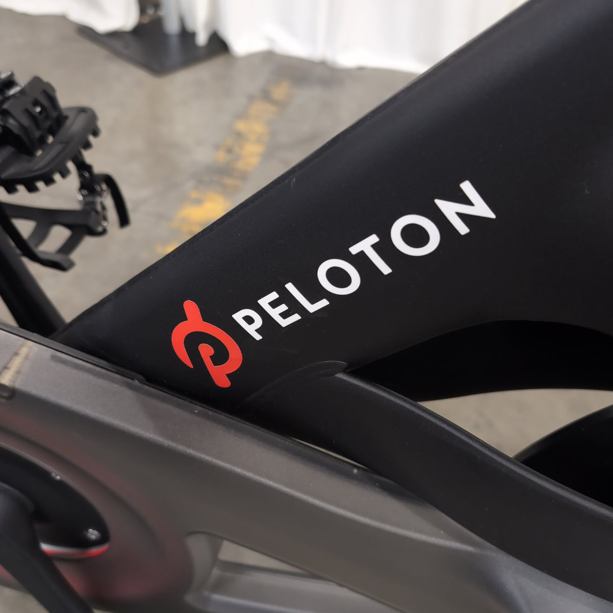 Peloton Black Exercise Bike with Integrated Screen