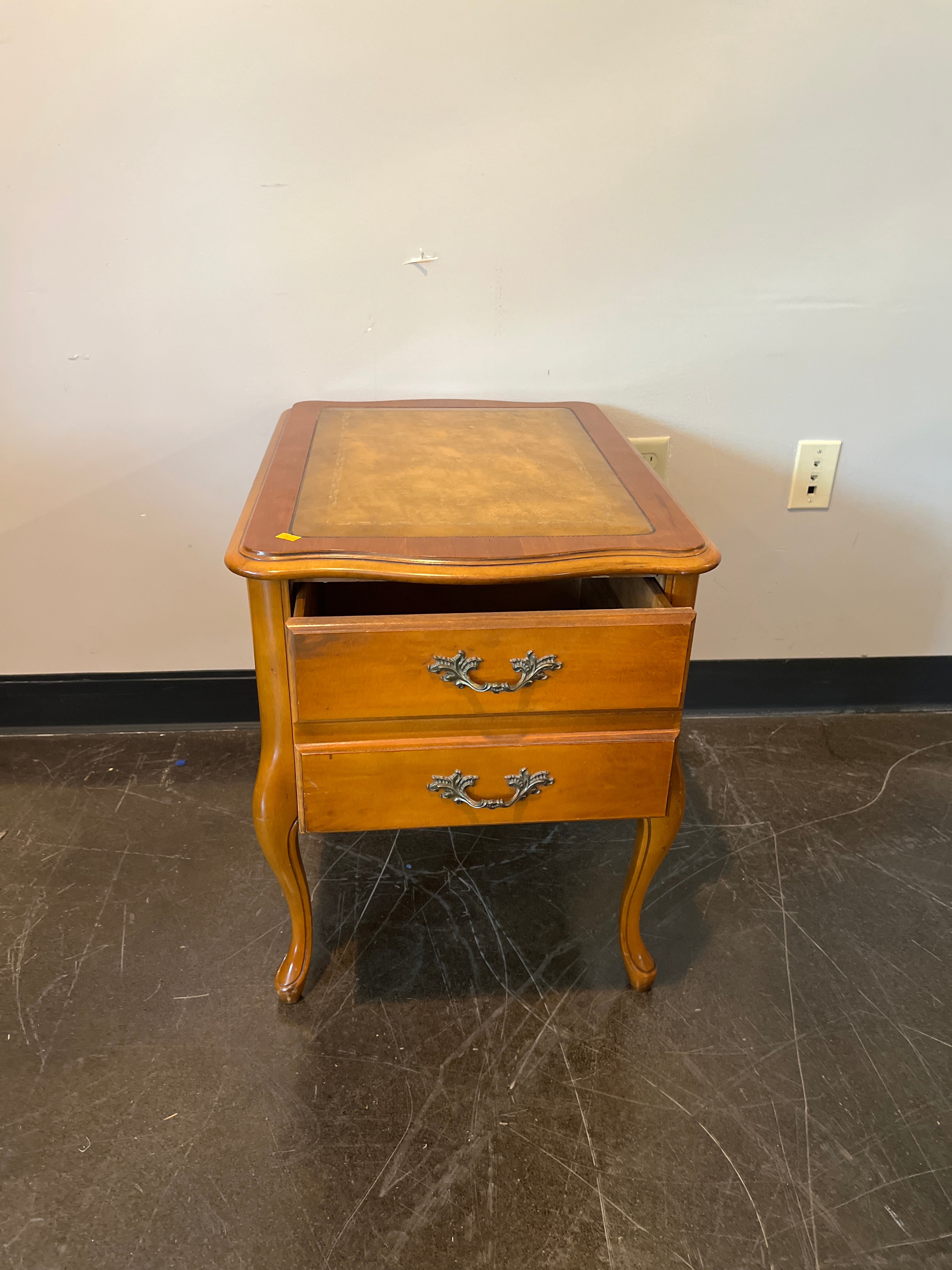French Provincial Two-Drawer Side Table