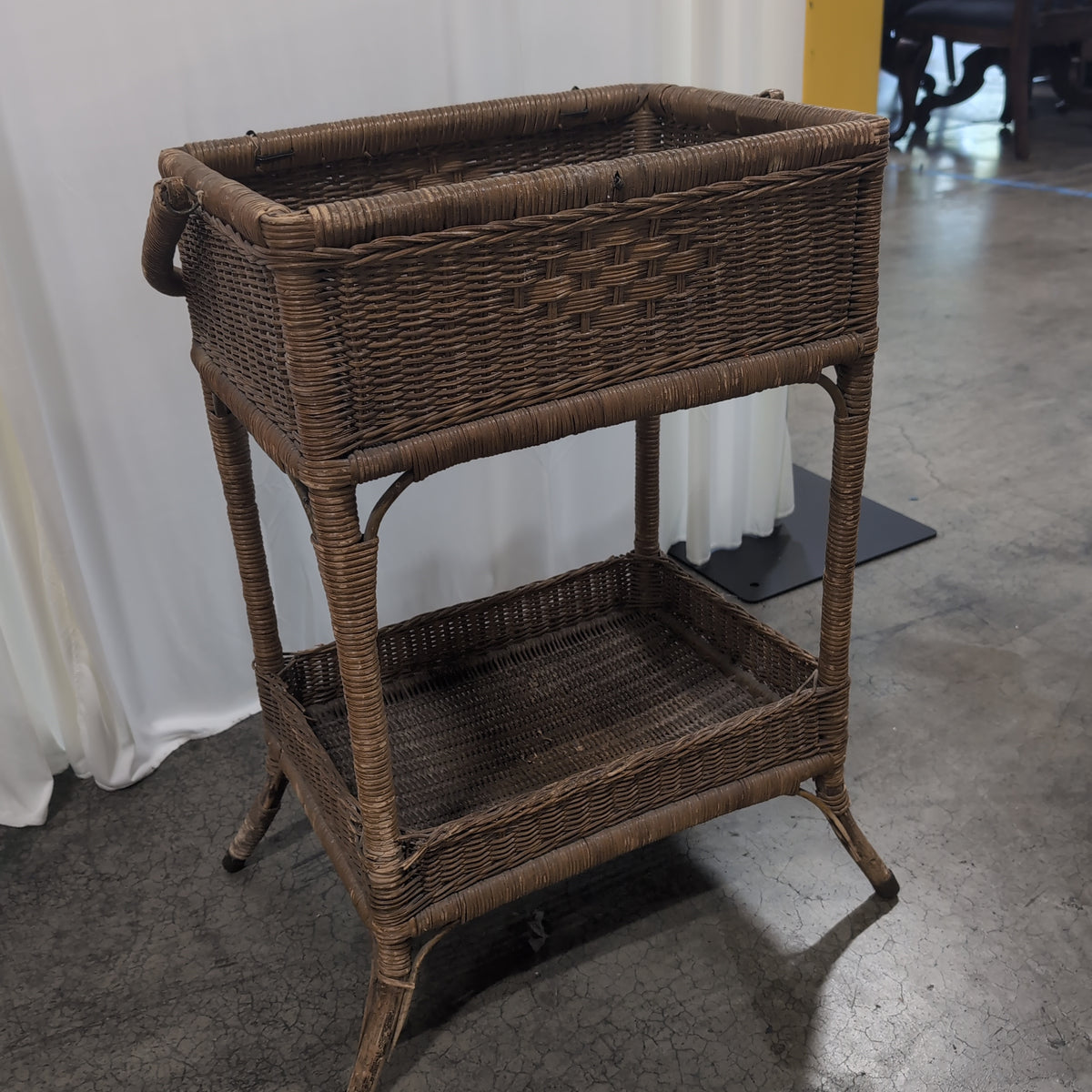 Natural Wicker Two-Tier basket